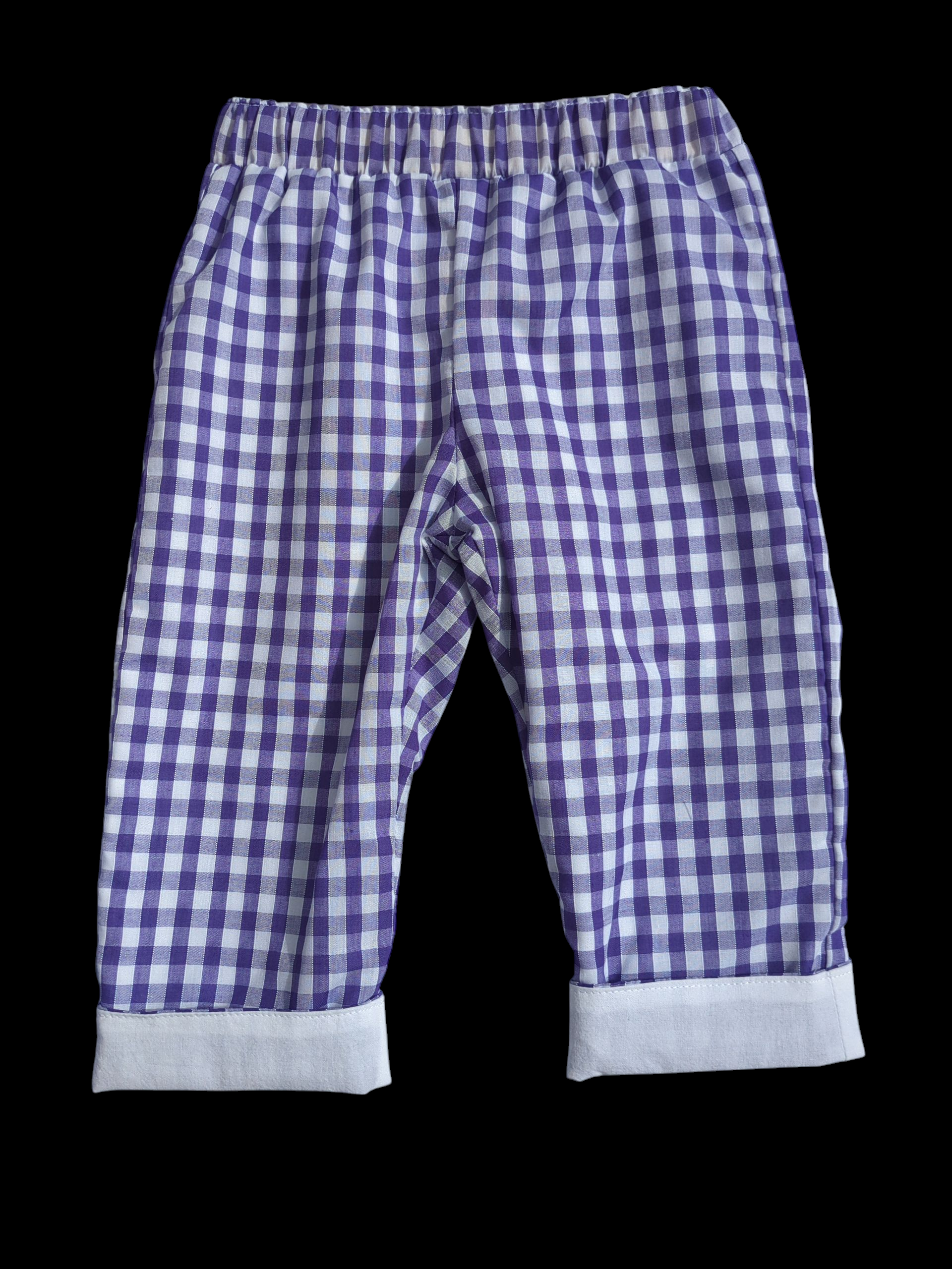 Purple gingham 12m