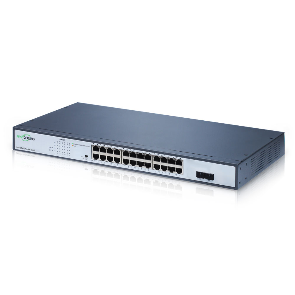 24-Port PoE+ Switch with 2 Gigabit Uplink Ports
