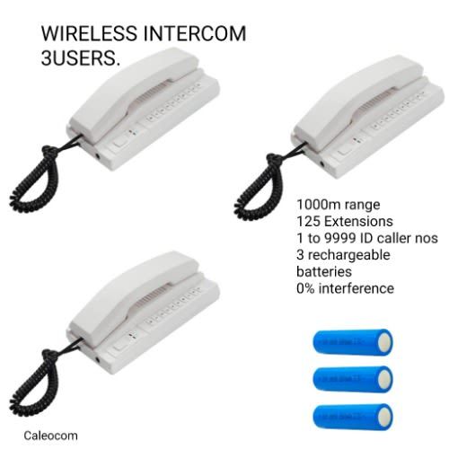 Wireless Intercom System (3 Users)