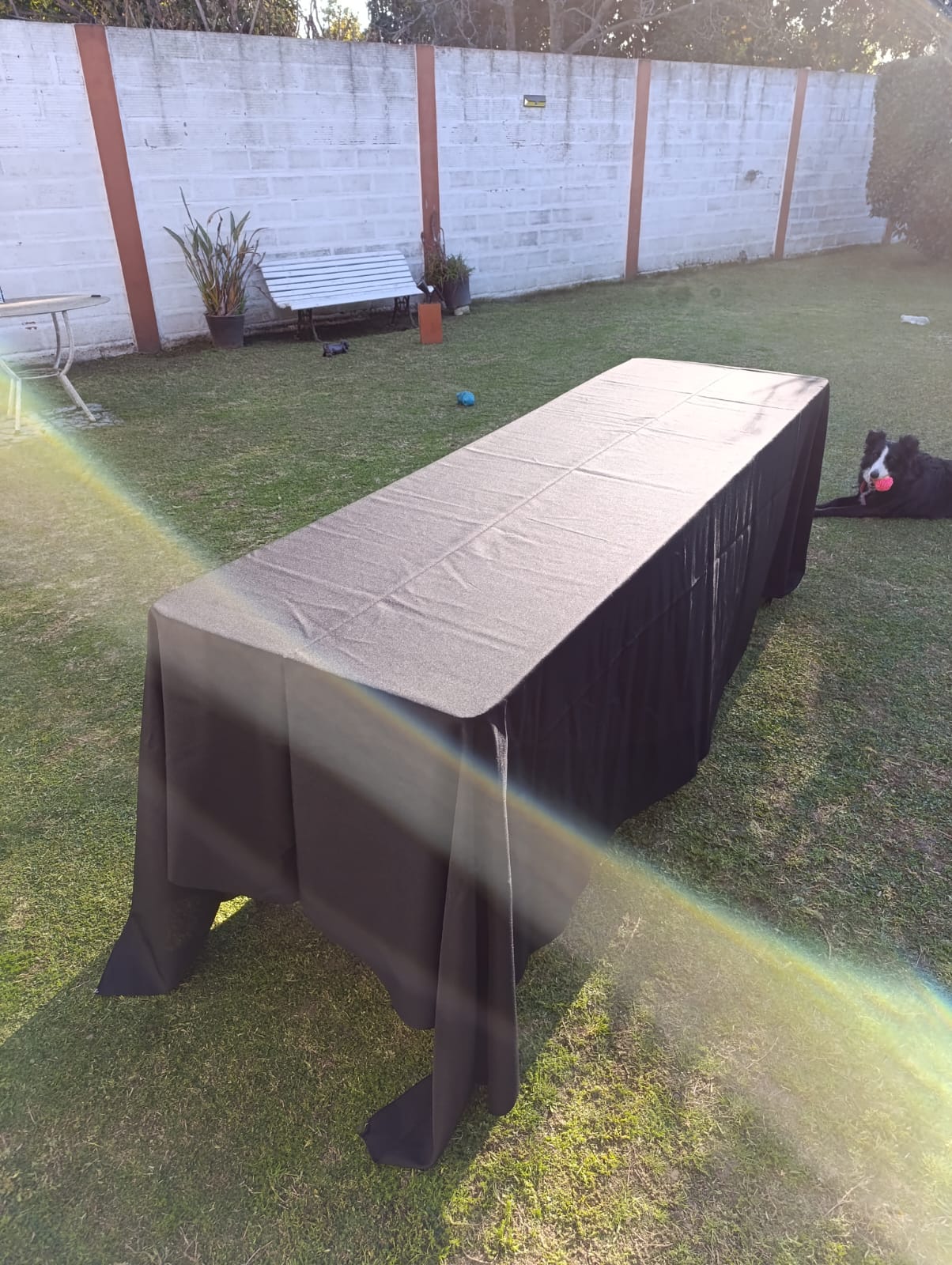 Mantel rectangular negro
