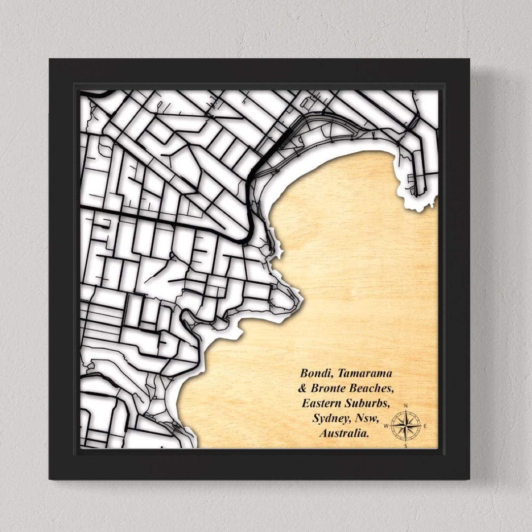 Sydney, Bondi, Tamarama, Bronte, Nsw Australia (White Land, Black Roads)