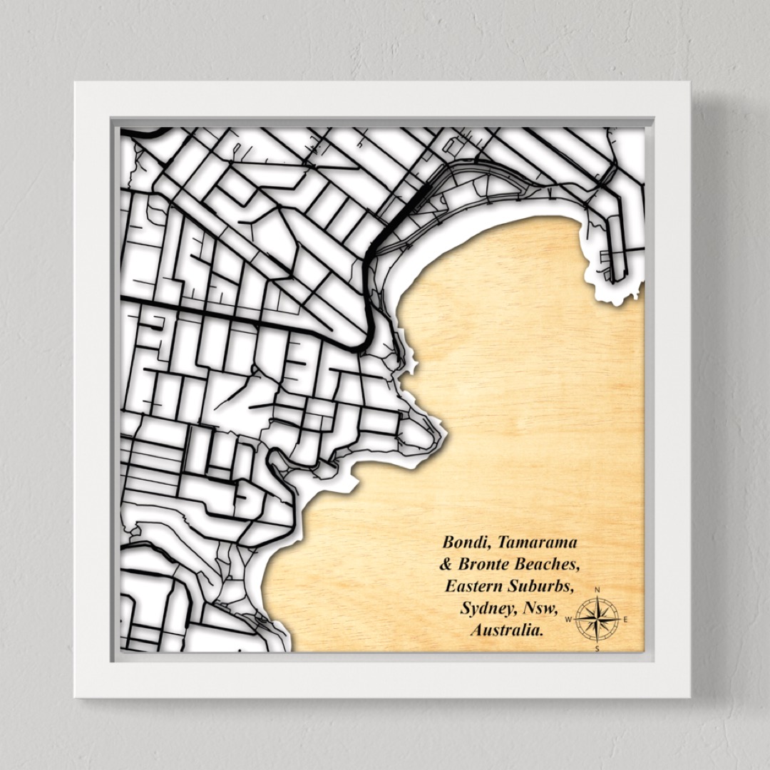 Sydney, Bondi, Tamarama, Bronte, Nsw Australia (White Land, Black Roads)