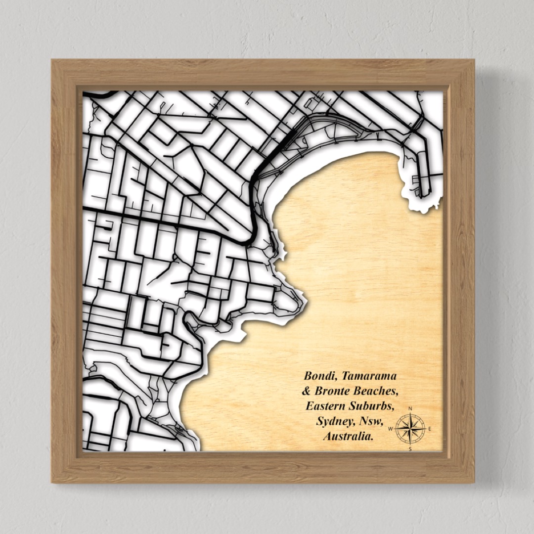 Sydney, Bondi, Tamarama, Bronte, Nsw Australia (White Land, Black Roads)