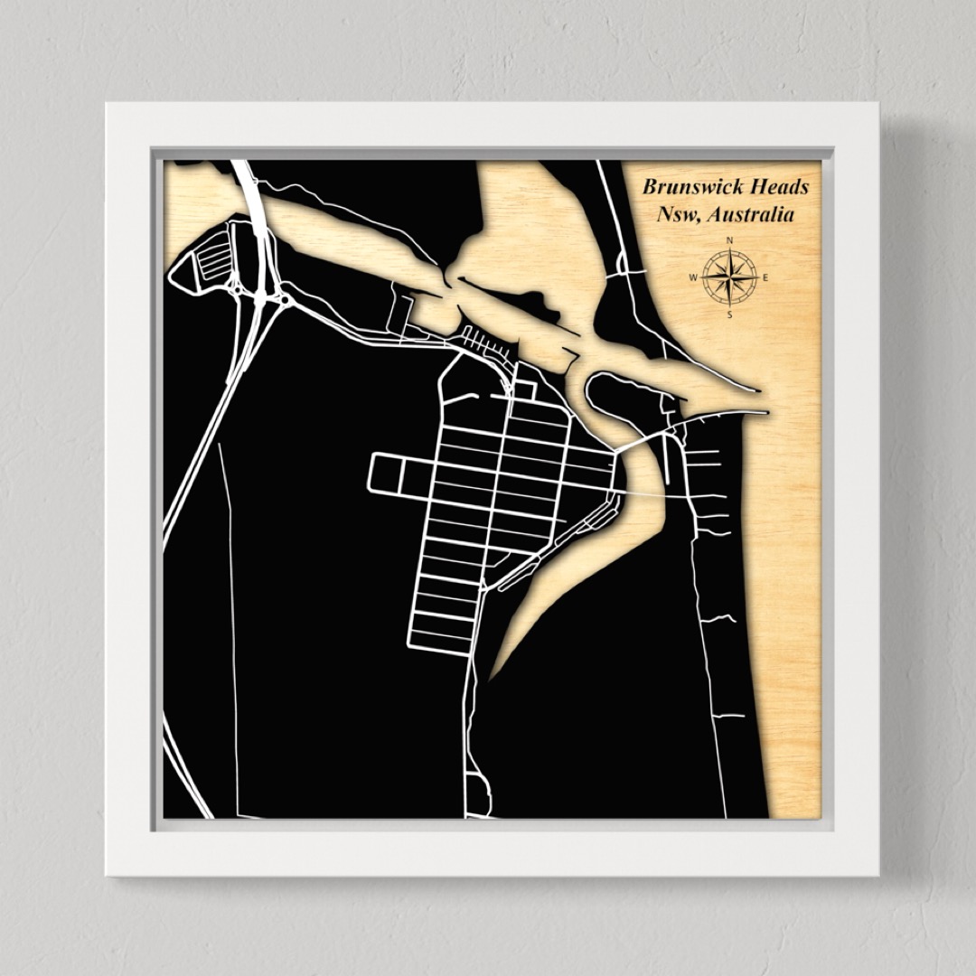 Brunswick Heads Town, Nsw,  Australia (Black Land / White Roads)
