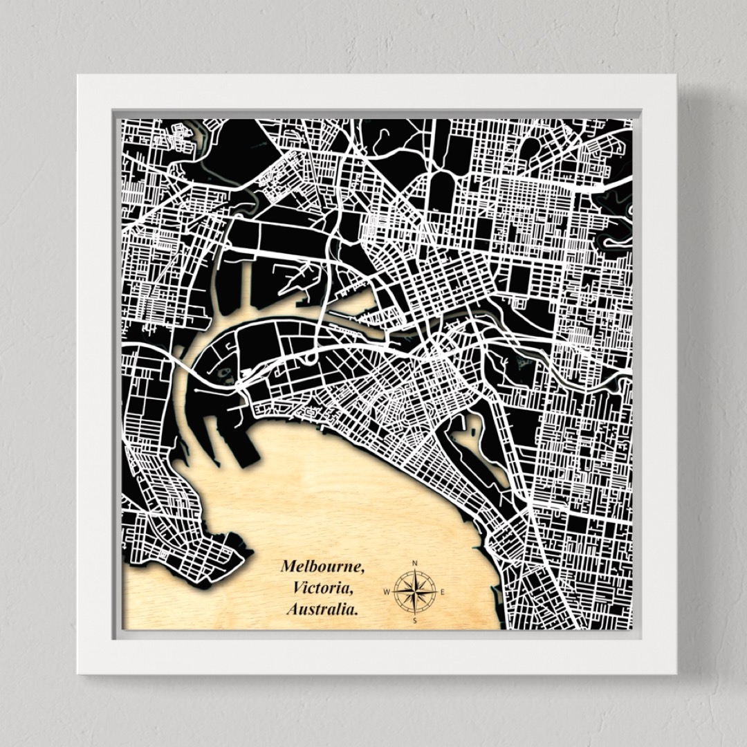 Melbourne City, Victoria, Australia (Black Land, White Roads)