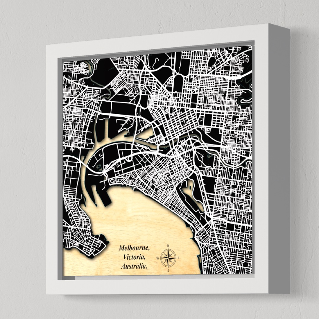 Melbourne City, Victoria, Australia (Black Land, White Roads)