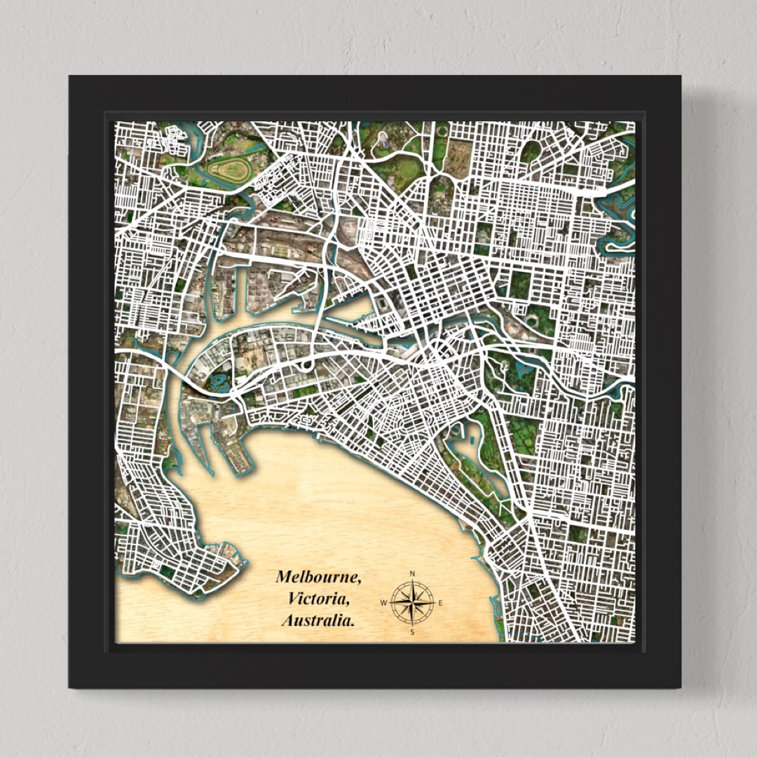 Melbourne City, Victoria, Australia (Black Land, White Roads)