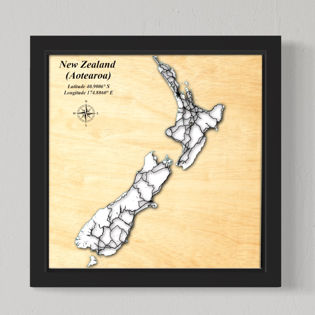 New Zealand (Aotearoa) White Land / Black Roads)