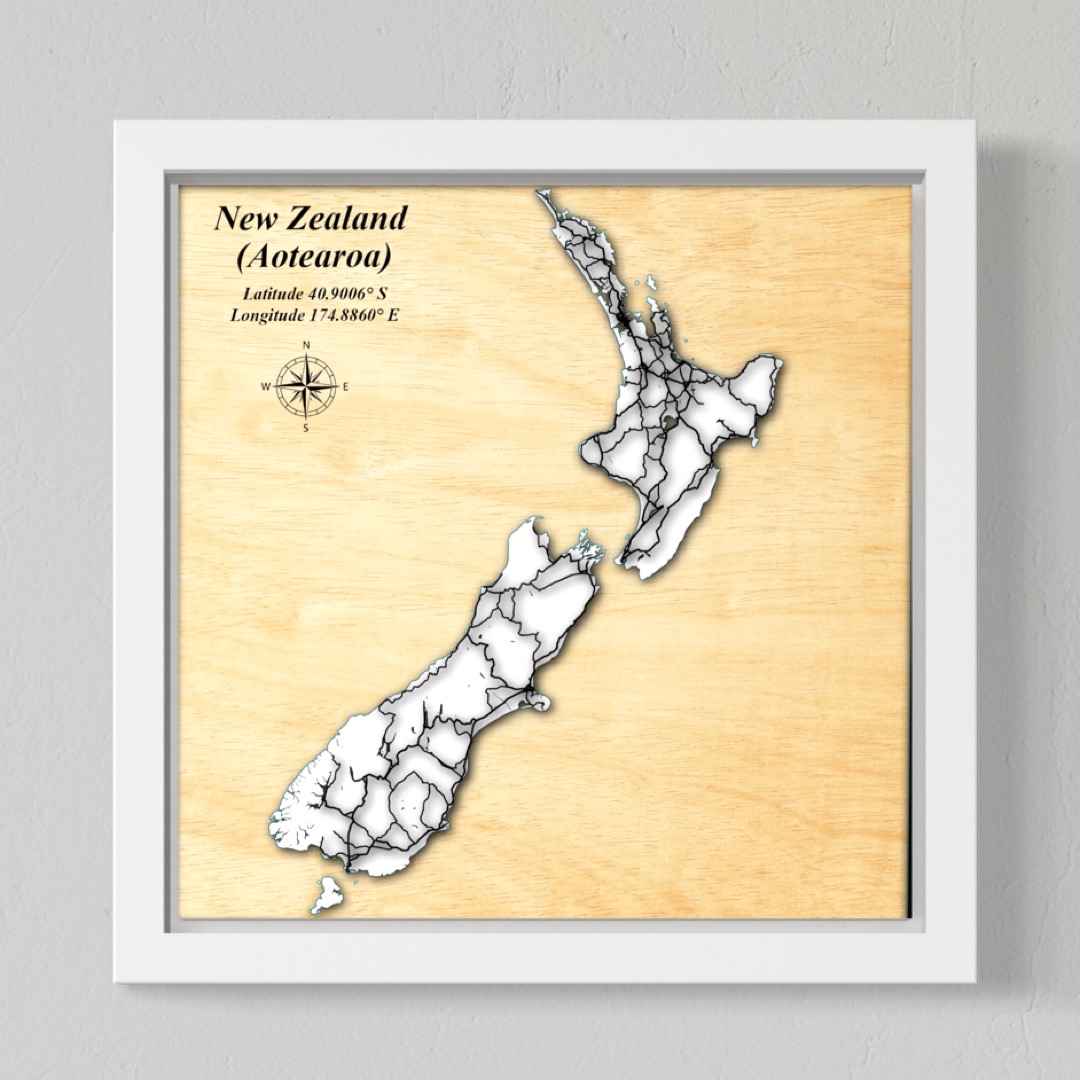 New Zealand (Aotearoa) White Land / Black Roads)