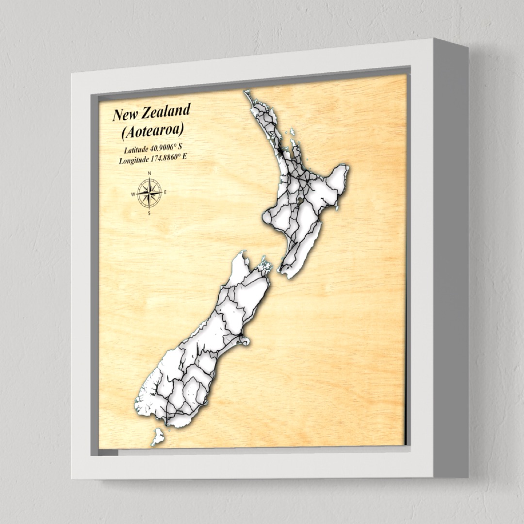 New Zealand (Aotearoa) White Land / Black Roads)
