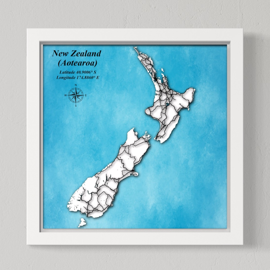 New Zealand (Aotearoa) White Land / Black Roads)