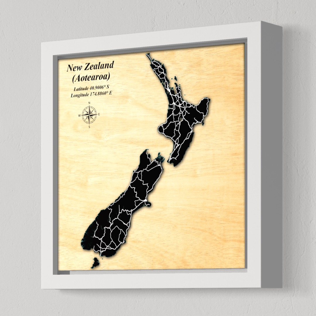 New Zealand (Aotearoa) Black Land / White Roads)
