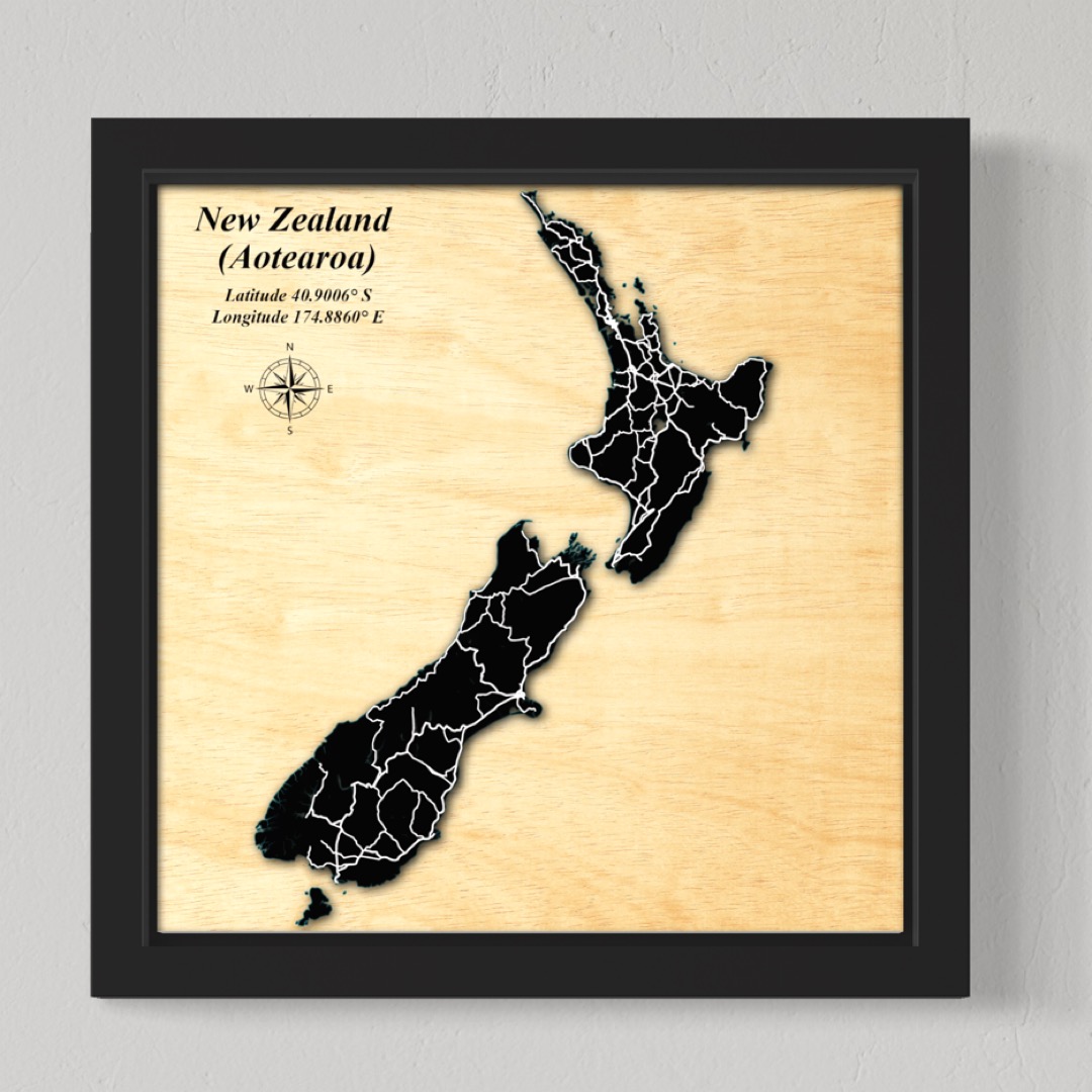New Zealand (Aotearoa) Black Land / White Roads)