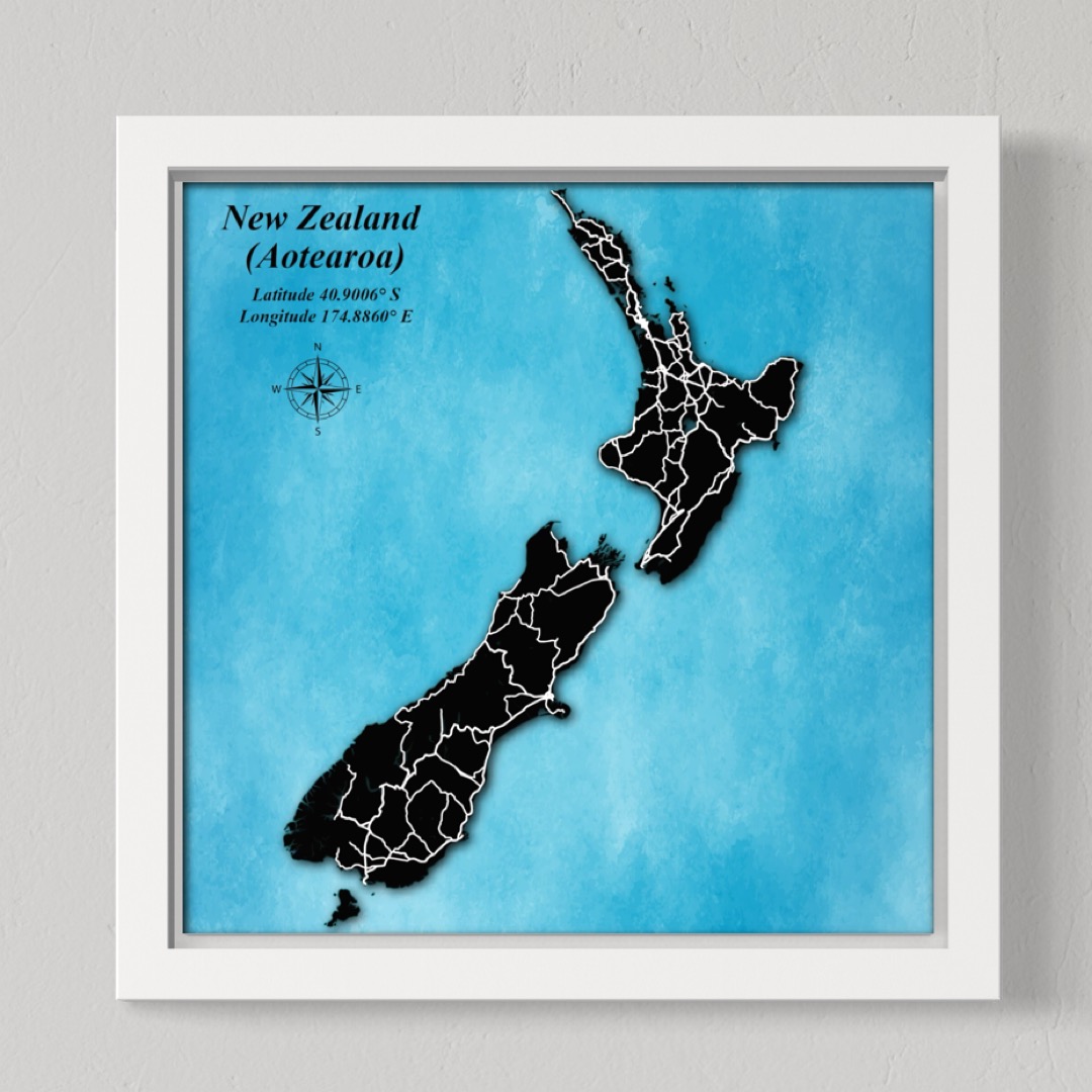 New Zealand (Aotearoa) Black Land / White Roads)