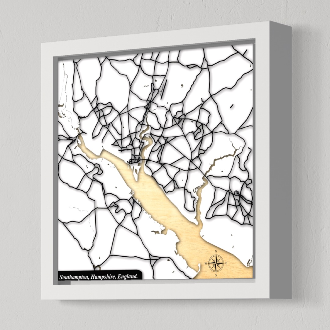 Southampton City, Hampshire, England (White Land, Black Roads)