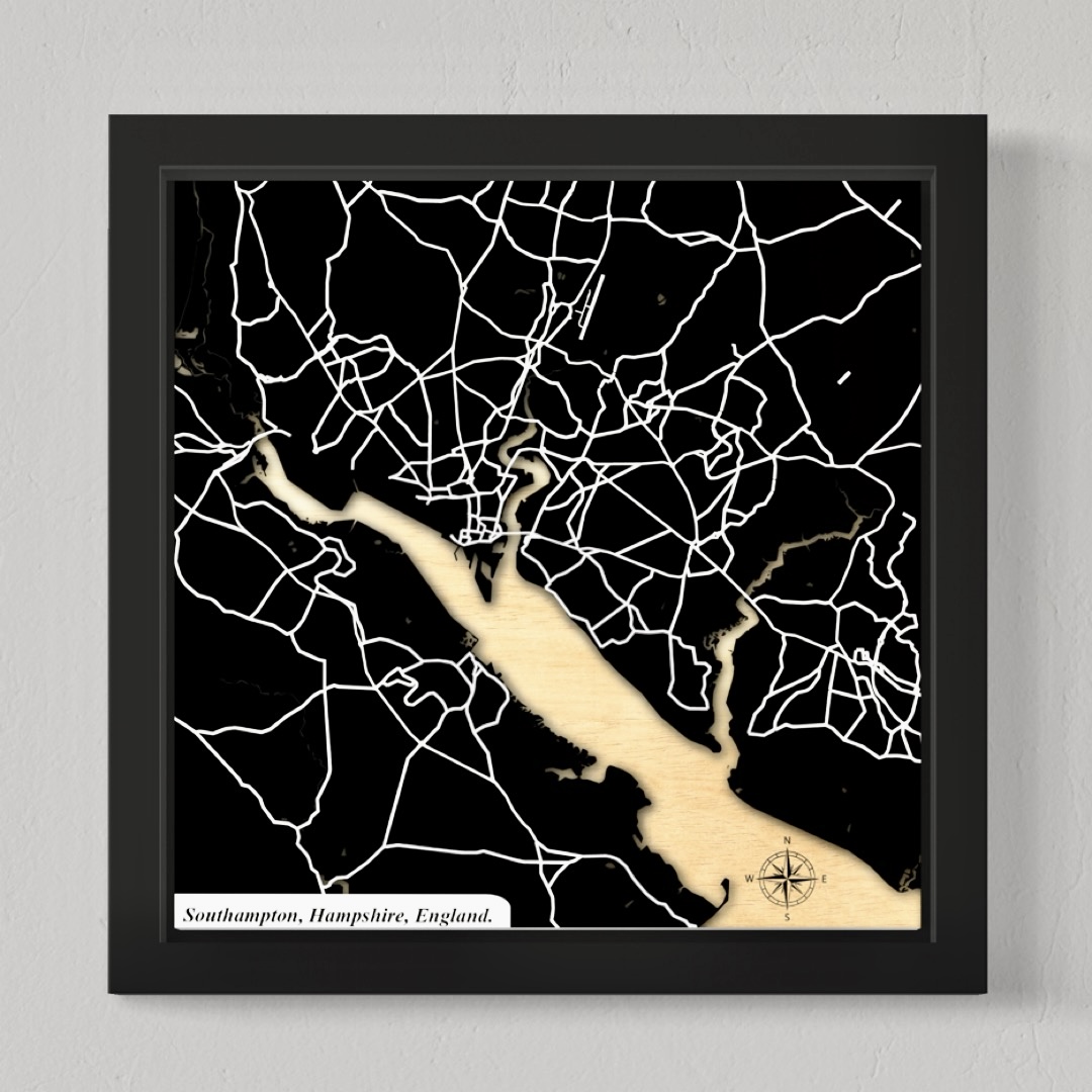 Southampton City, Hampshire, England (Black Land / White Roads)
