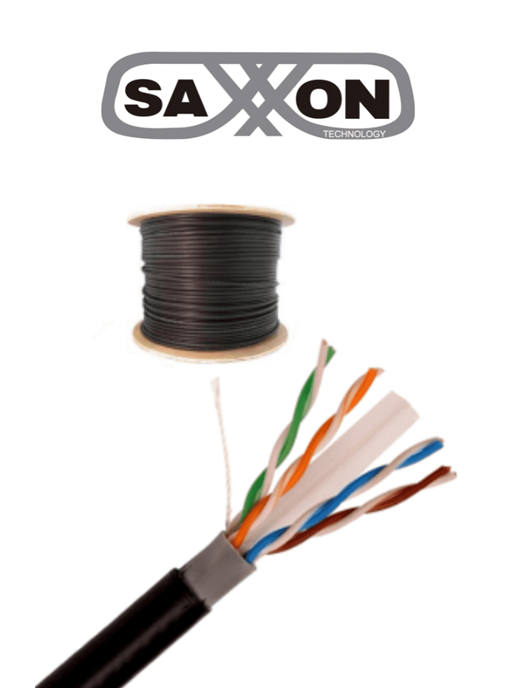 Cable de doble forro para exterior Categoría 6 para Videovigilancia Saxxon 305mts