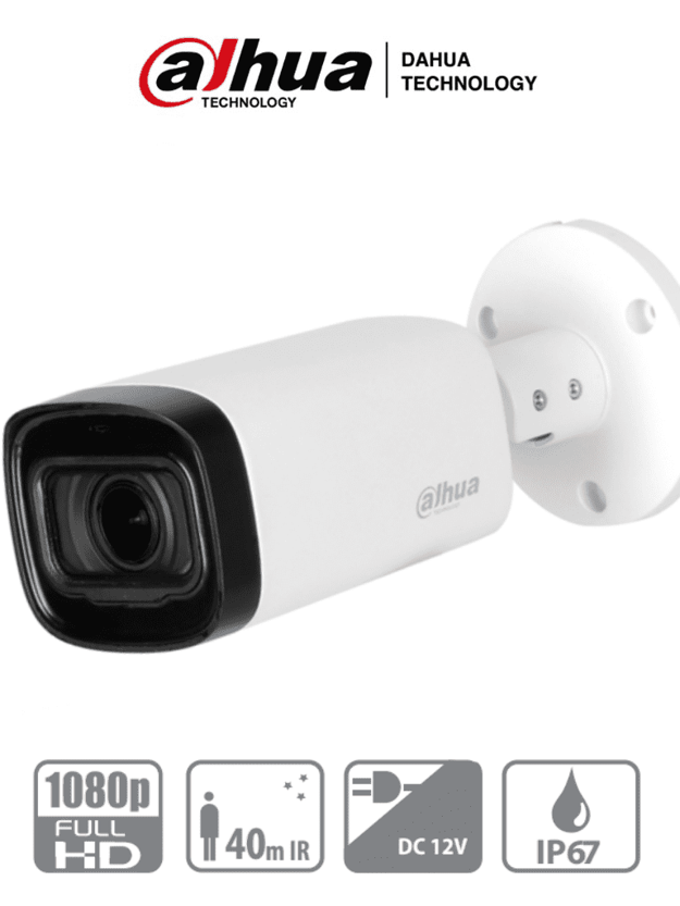 Camara Bullet Varifocal de 2 Megapixeles/ Lente de 2.7 a 12mm Dahua