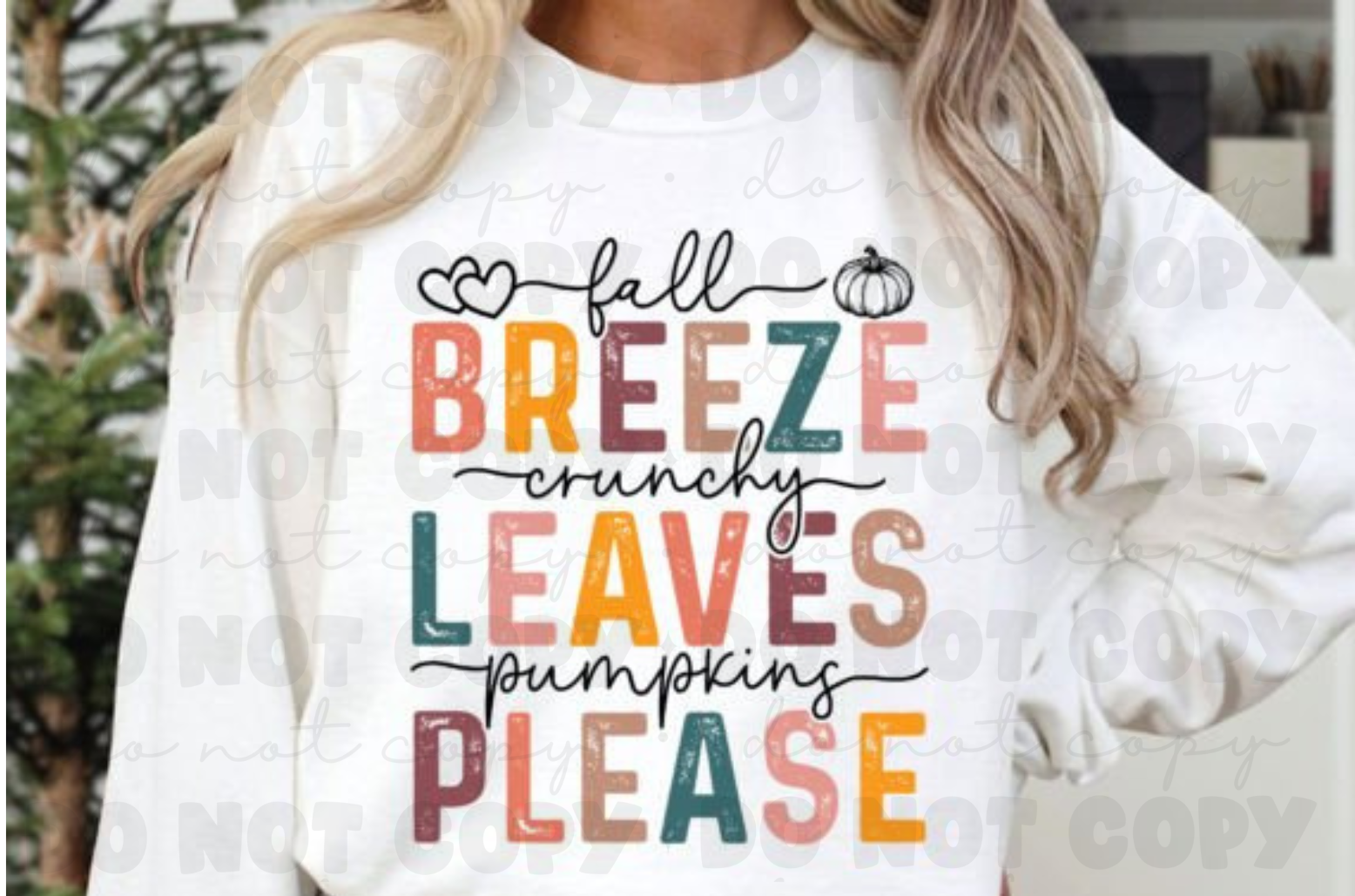 Fall Breeze Leaves Pumpkins Please Sweatshirt