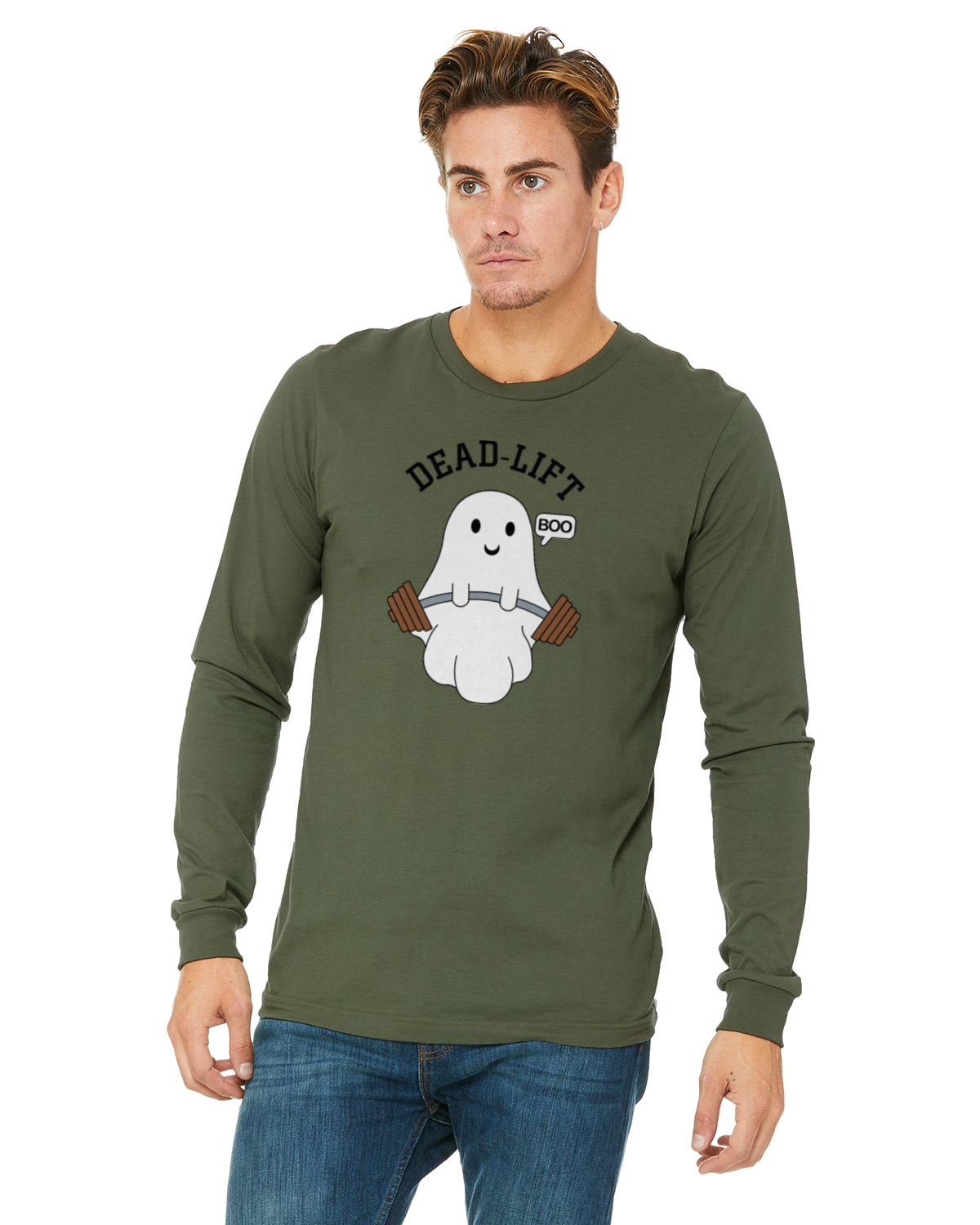 Dead-Lift Ghost Shirt (T-Shirt, Long Sleeve, Crewneck)
