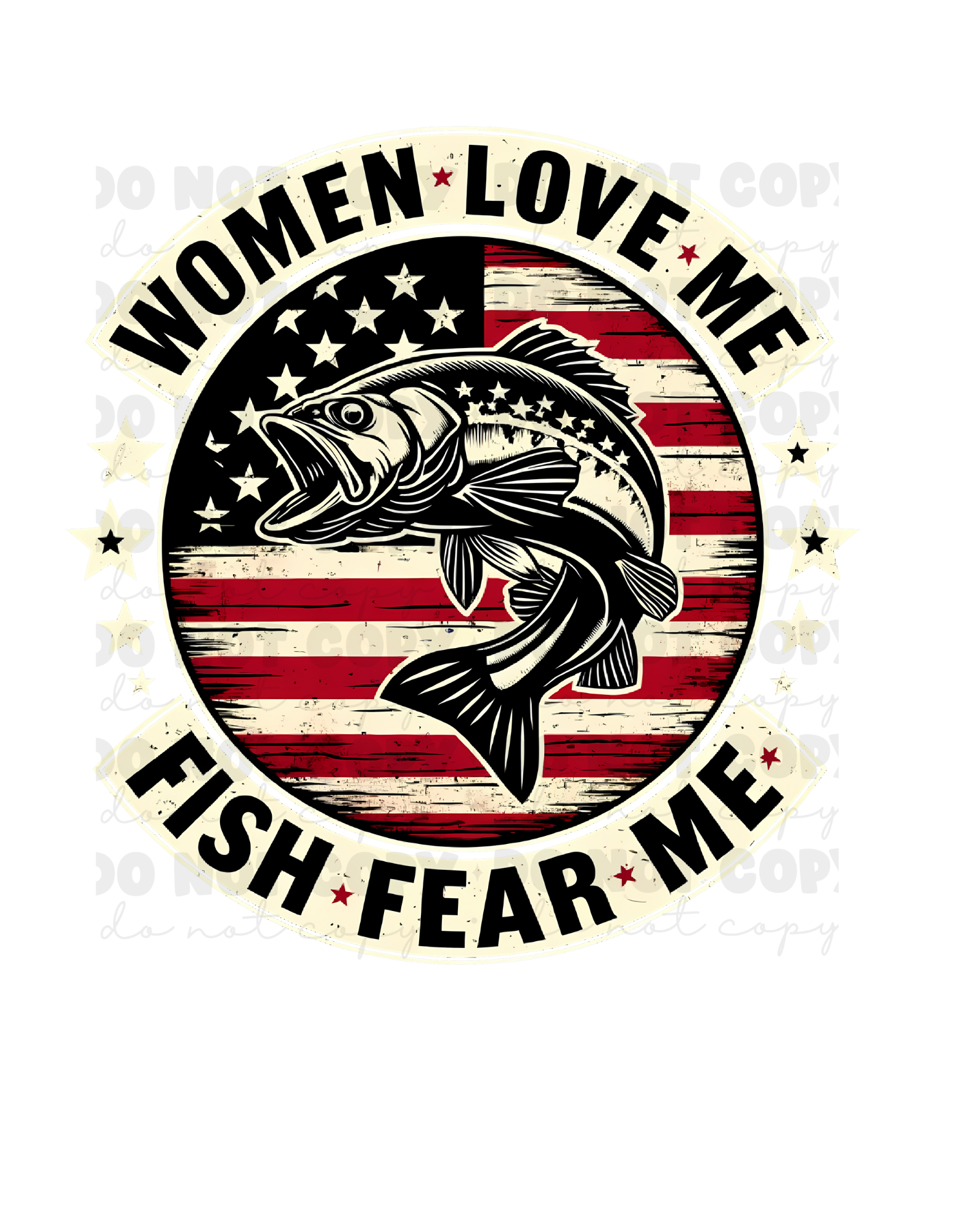 Women Love Me Fish Fear Me DTF Transfer