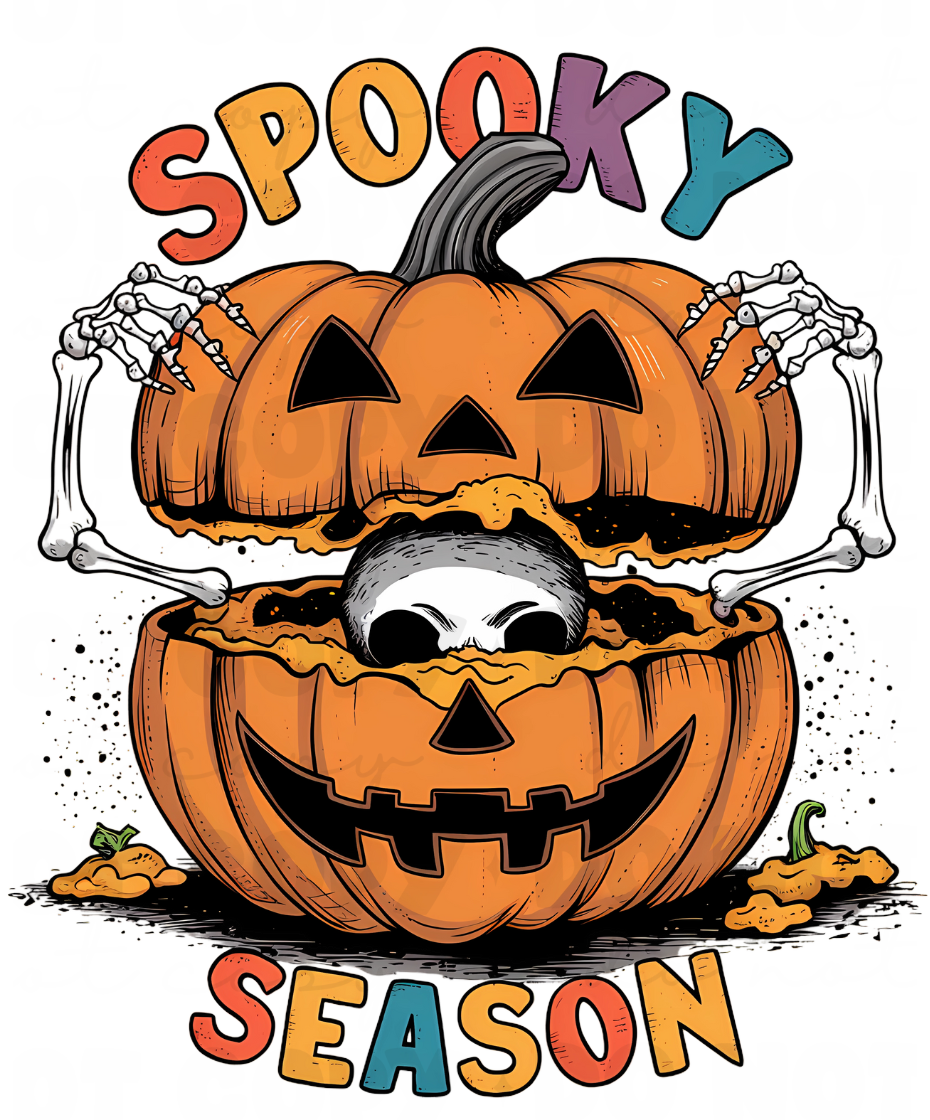 Halloween Jack-o'-Lantern DTF Transfer