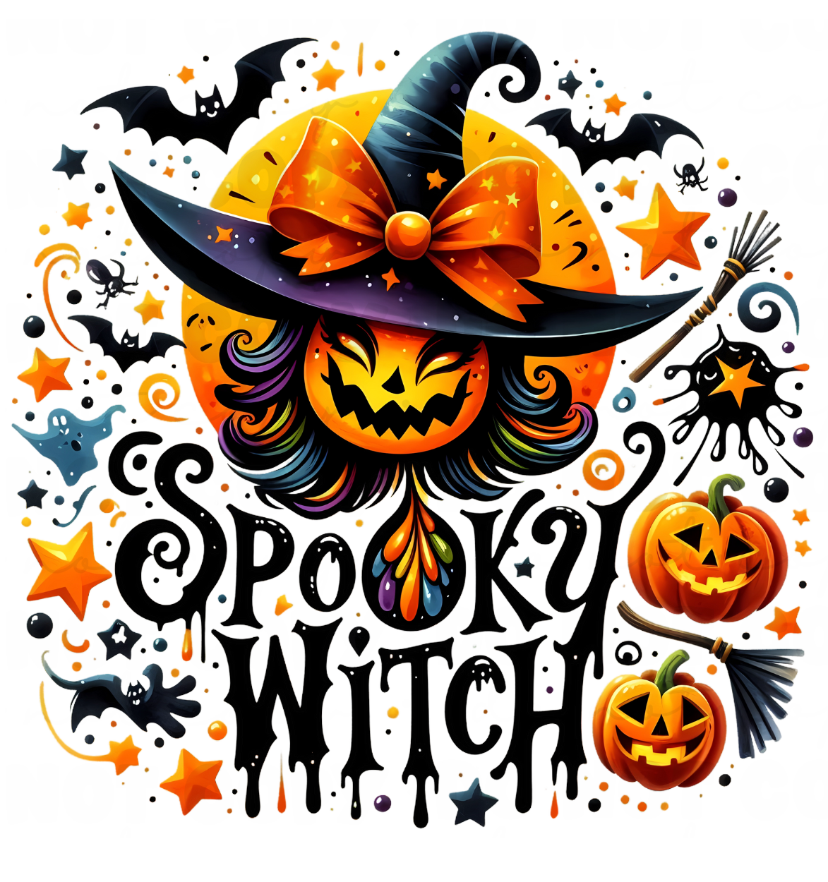 Halloween Witch DTF Transfer