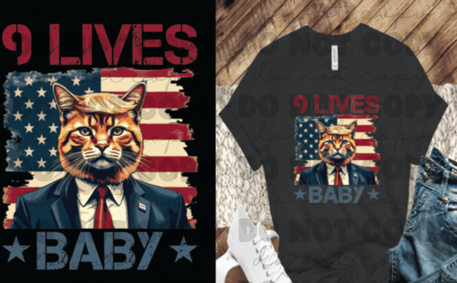 9 Lives Baby Cat T-Shirt