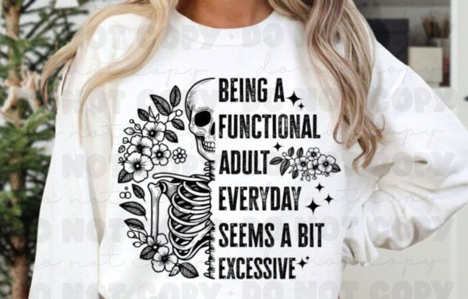 Functional Adult Graphic Sweater
