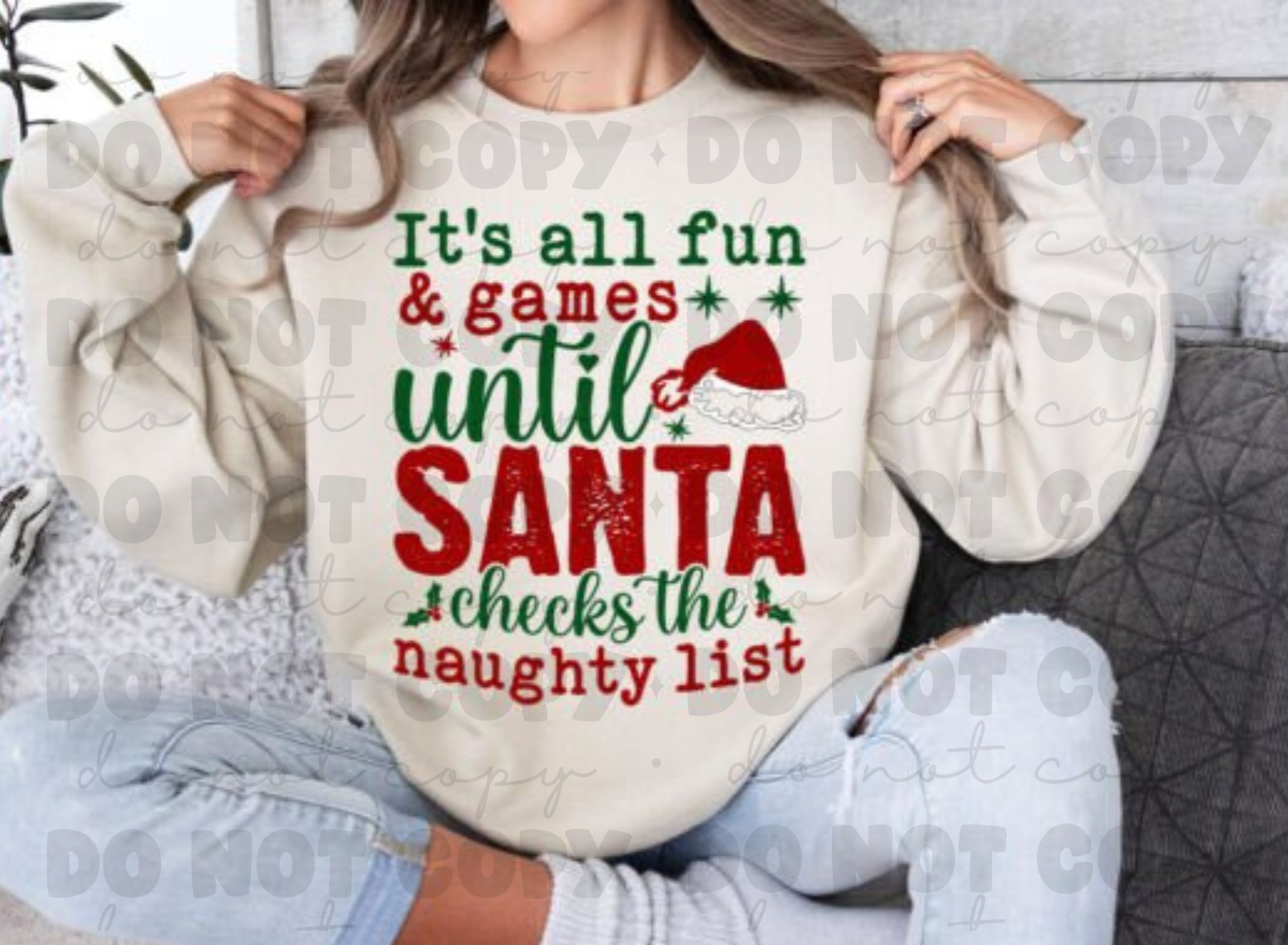 Santa Naughty List Sweater