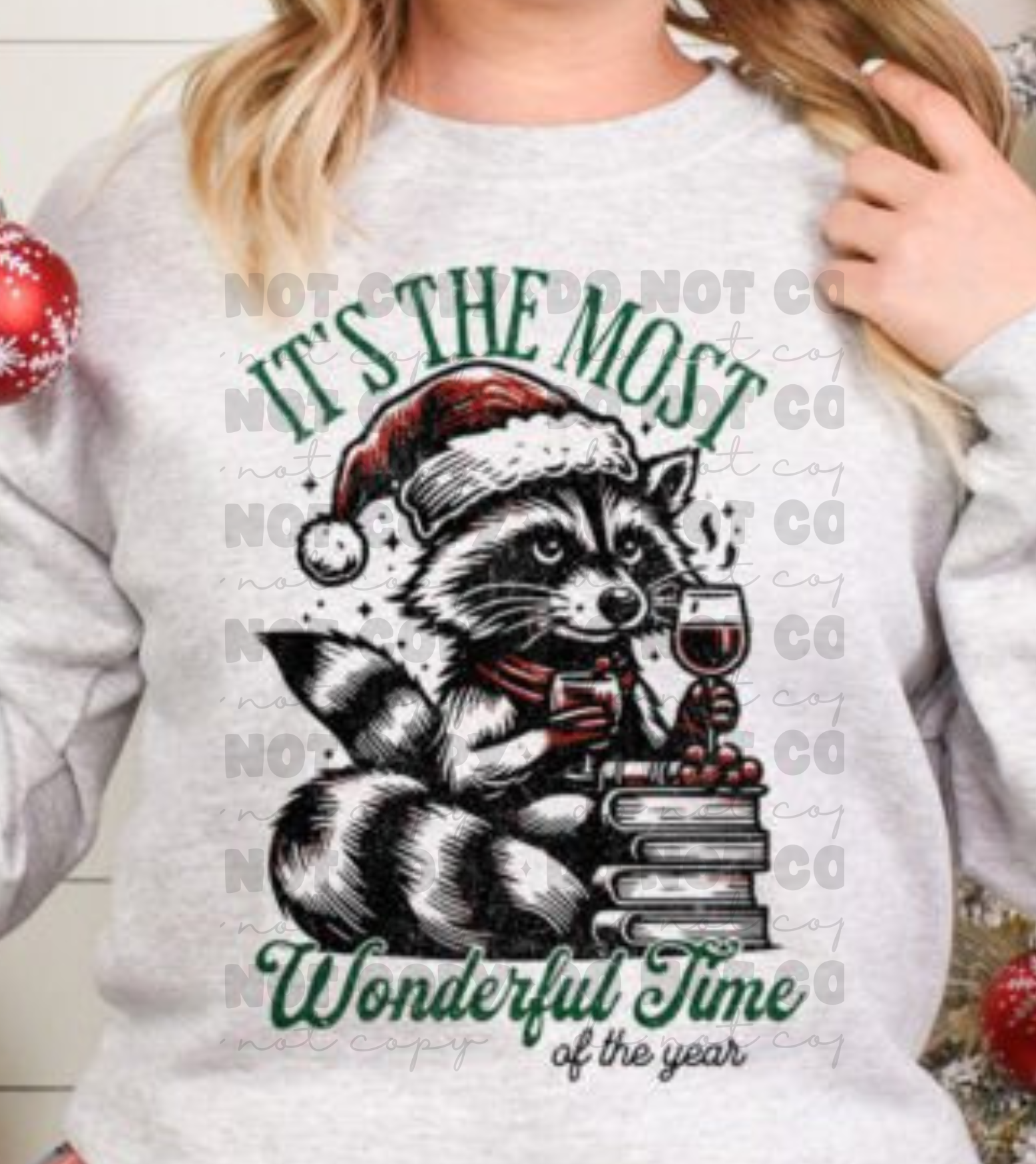 Christmas Raccoon Sweater