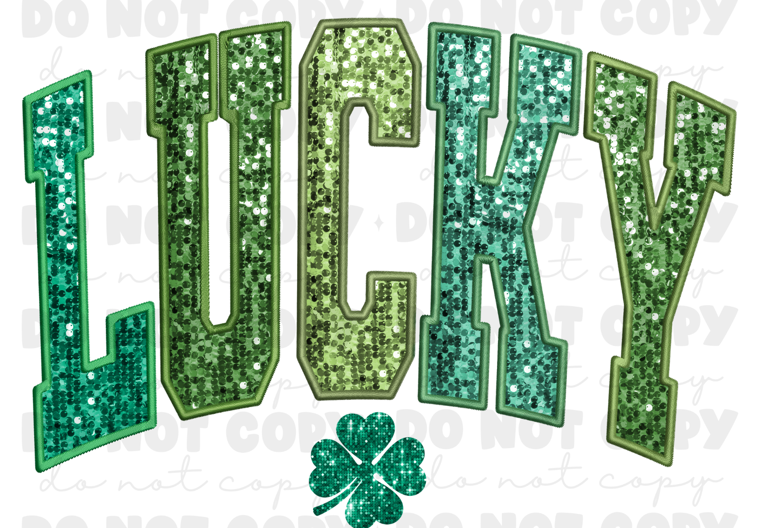 Glittery 'Lucky' Sign
