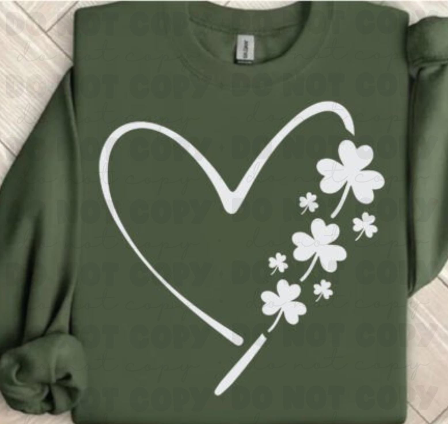 Green Heart Shamrock Sweatshirt