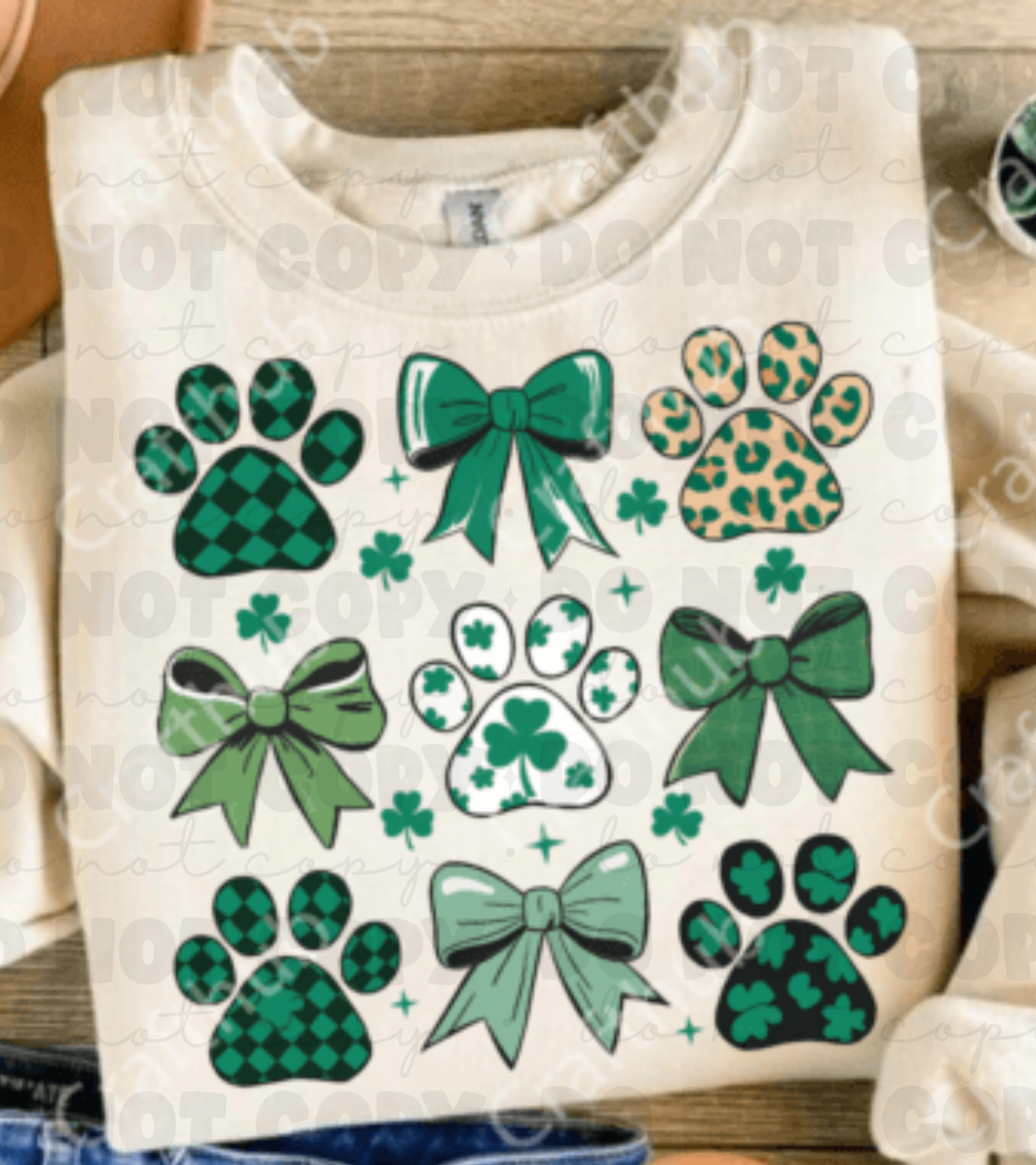 St. Patrick's Day Paw Print Sweatshirt
