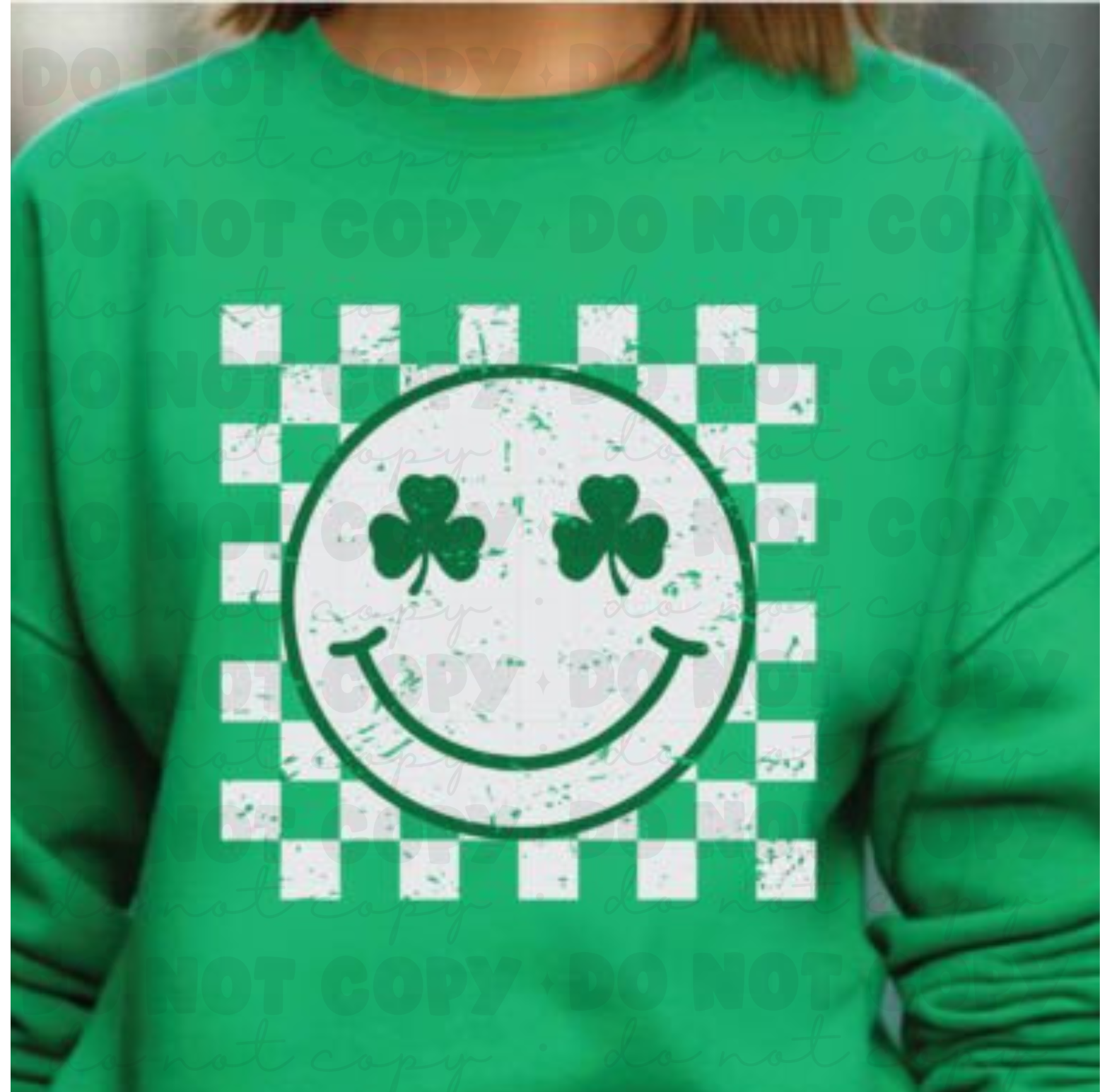 Green Smiley Crewneck Sweatshirt