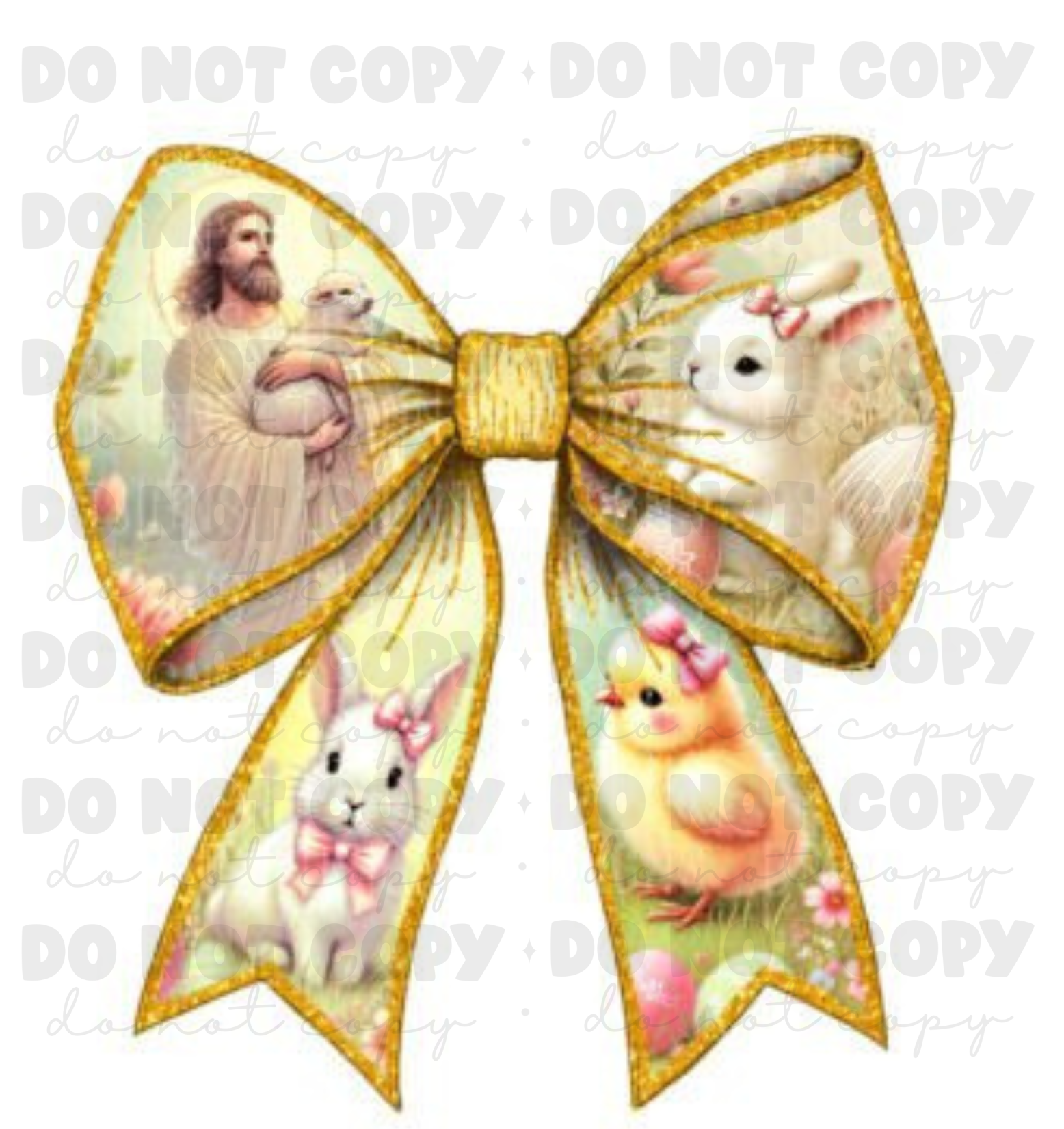 Easter Decorative Bow DTF Transfer
