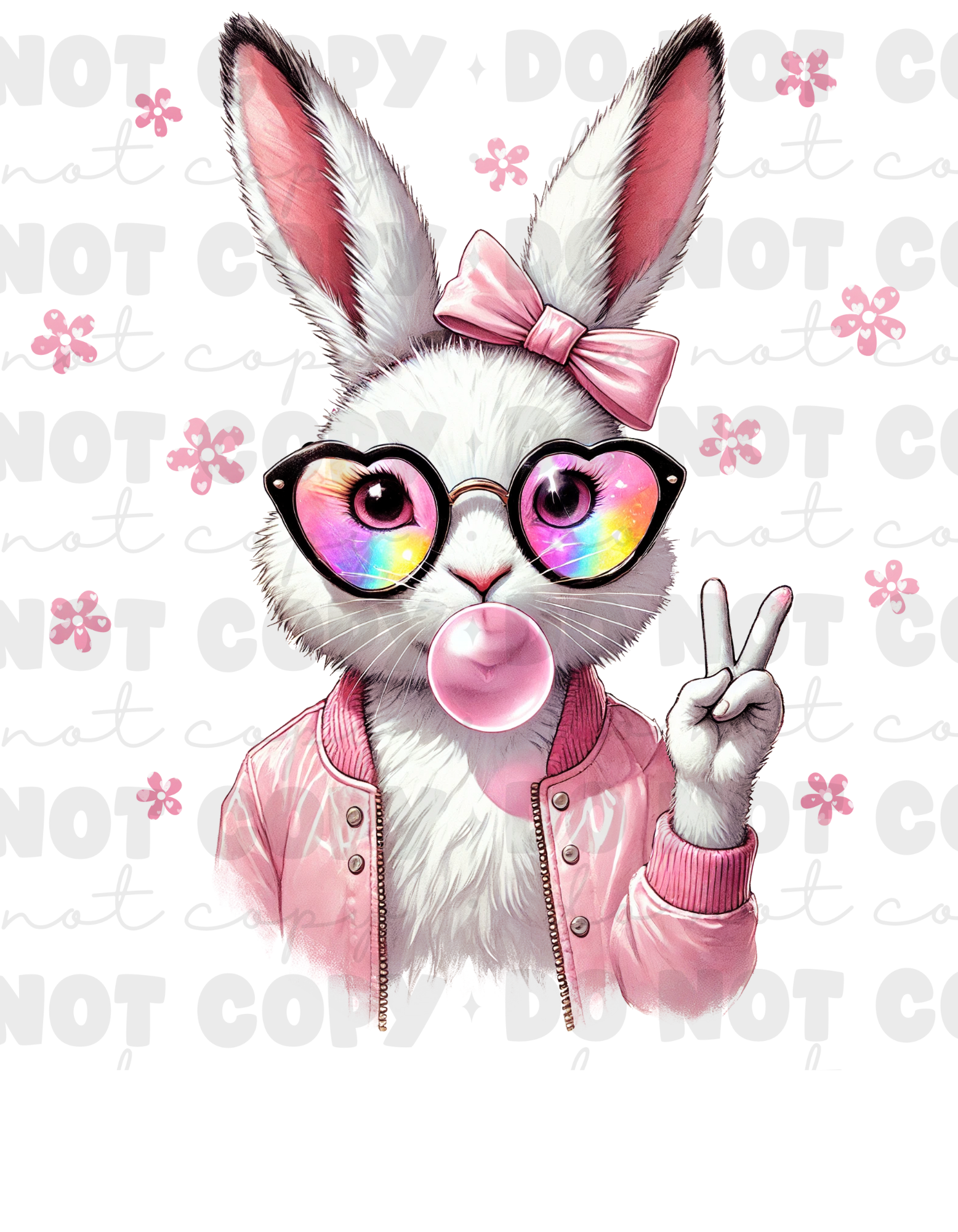 Cute Bunny DTF Transfer 