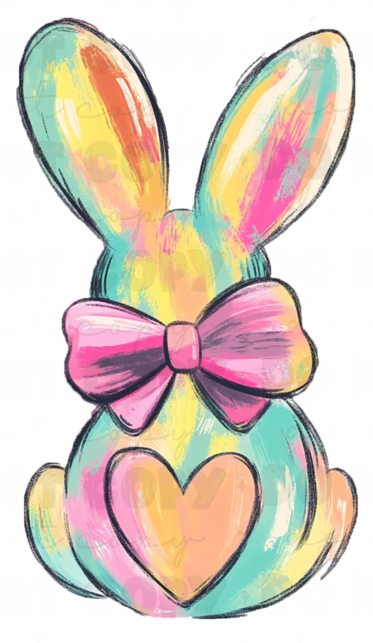 Colorful Bunny DTF Print 2