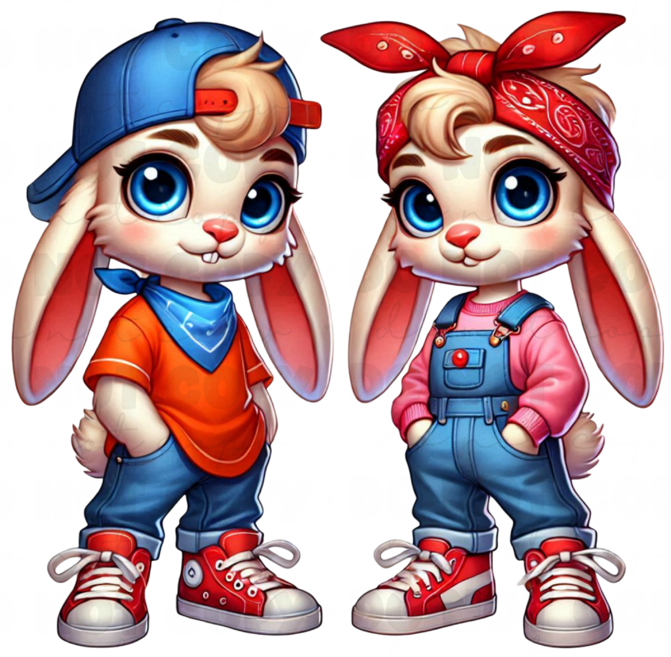 Hip Hop Bunnies DTF Transfer