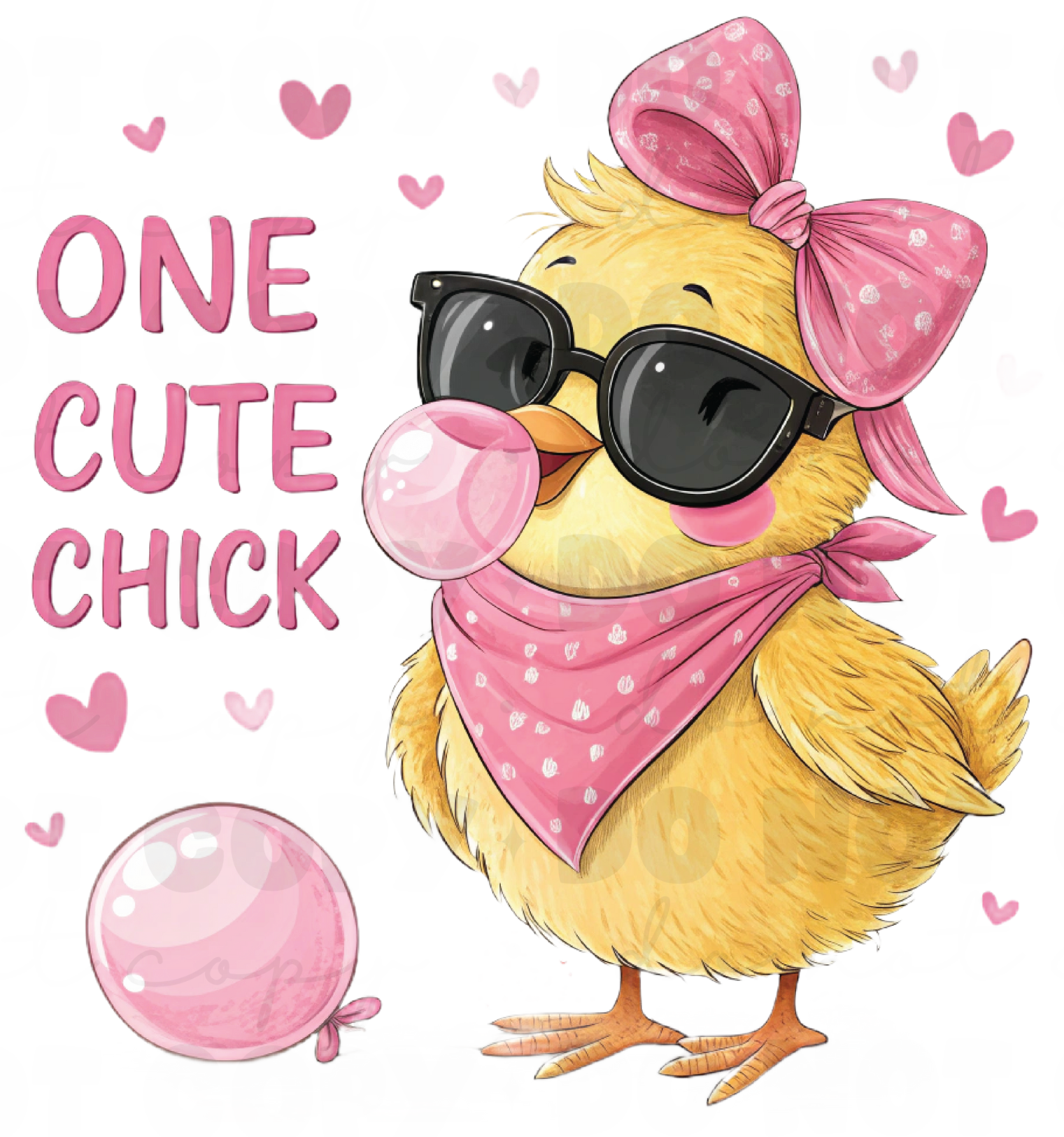 One Cute Chick DTF Transfer