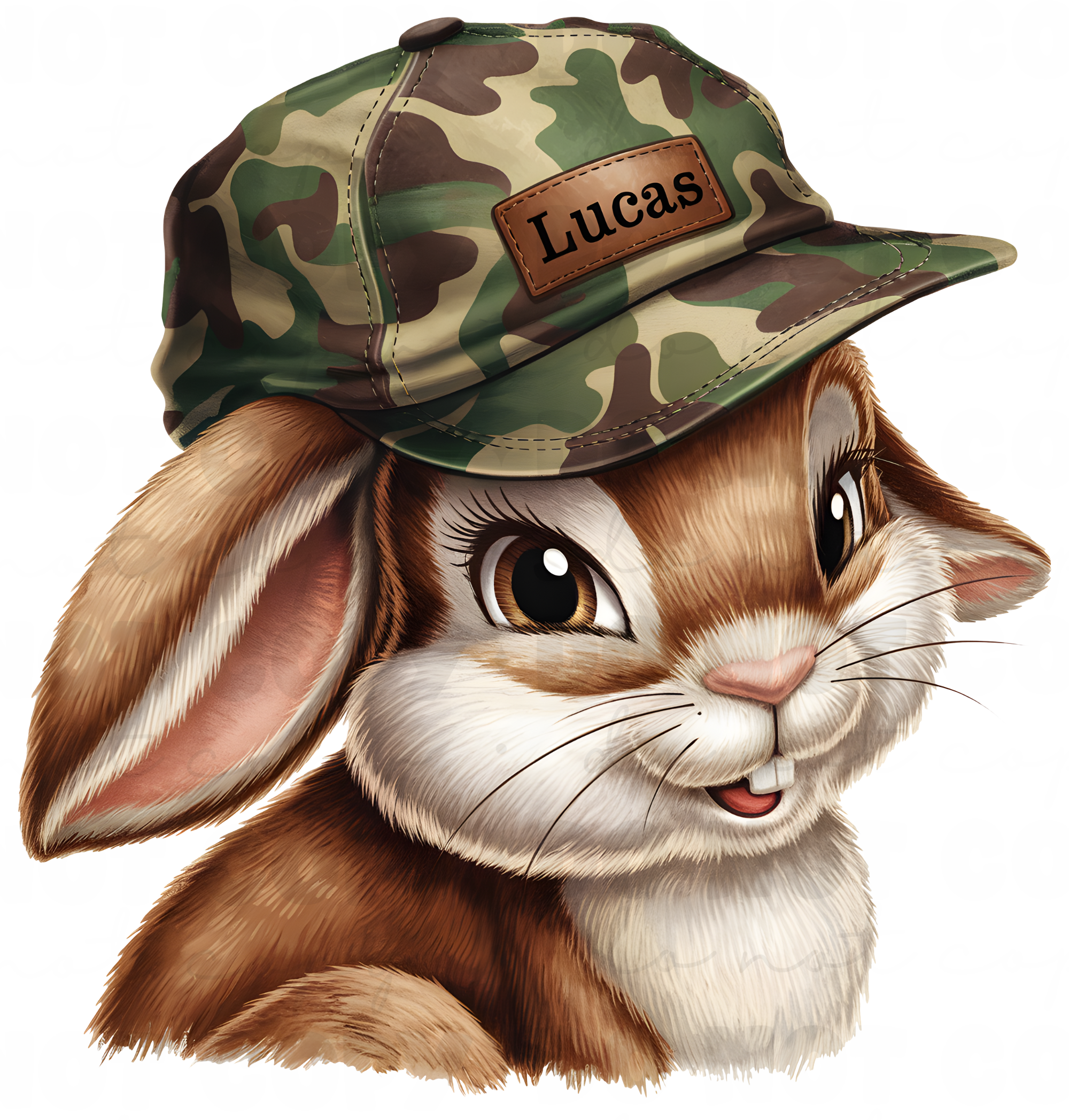 Bunny with Hat patch that can be personalized