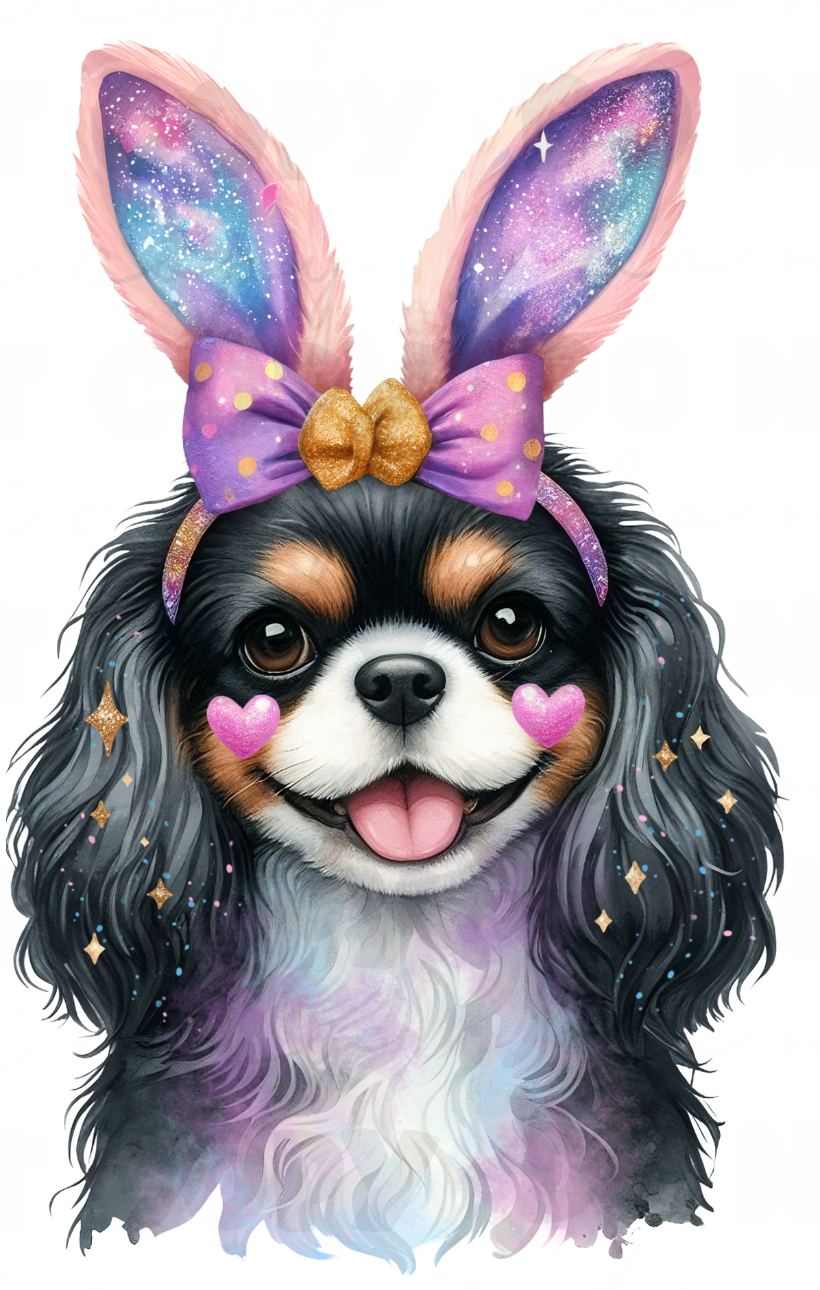 Dog with Bunny Ears DTF Transfer