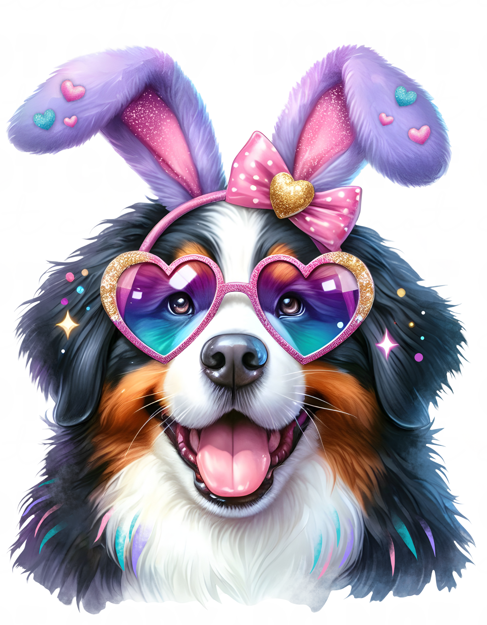 Cute Dog with Bunny Ears