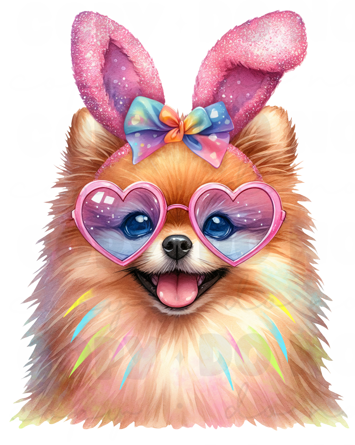 Cute Pomeranian DTF Transfer