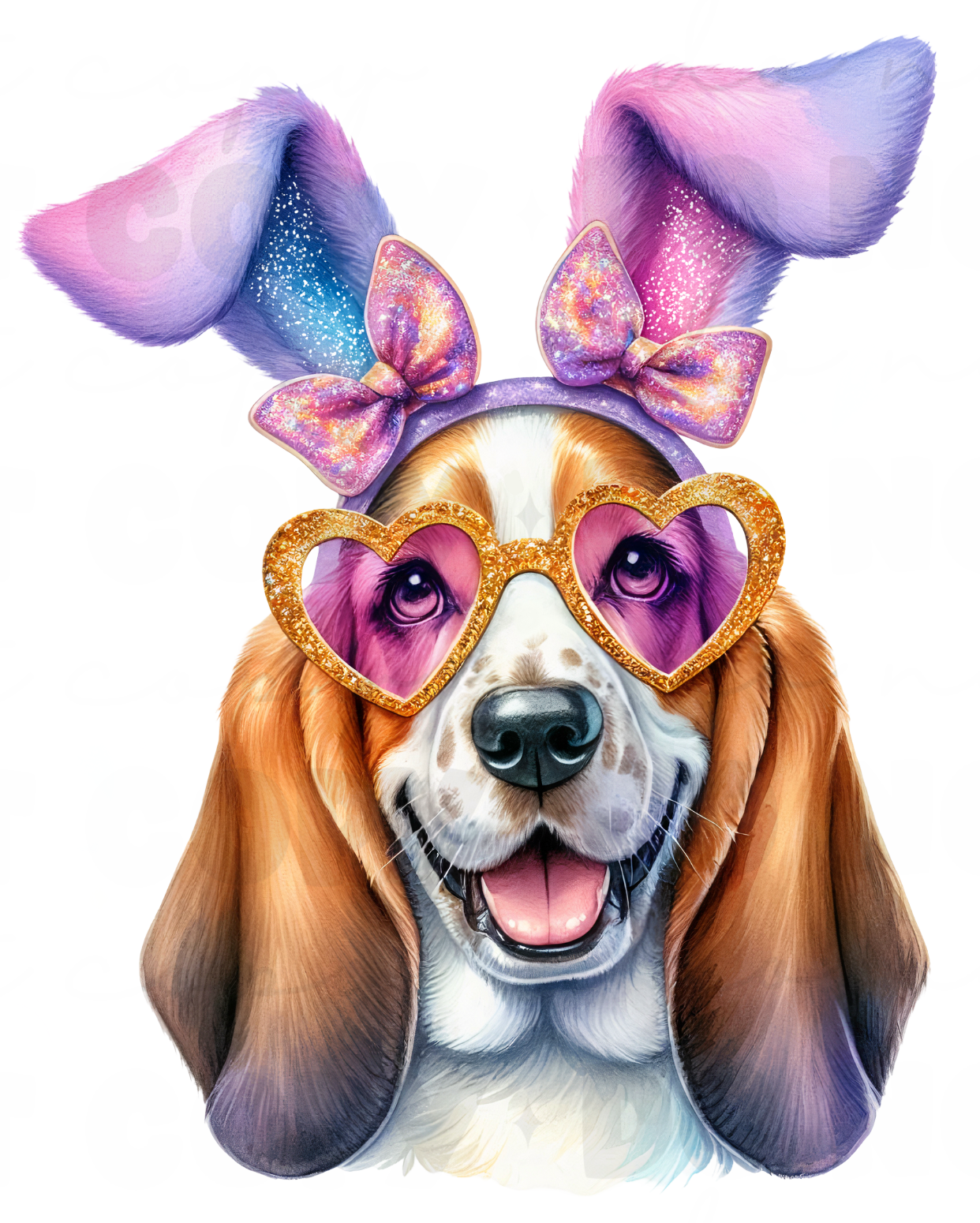 Easter Bunny Dog DTF Transfer