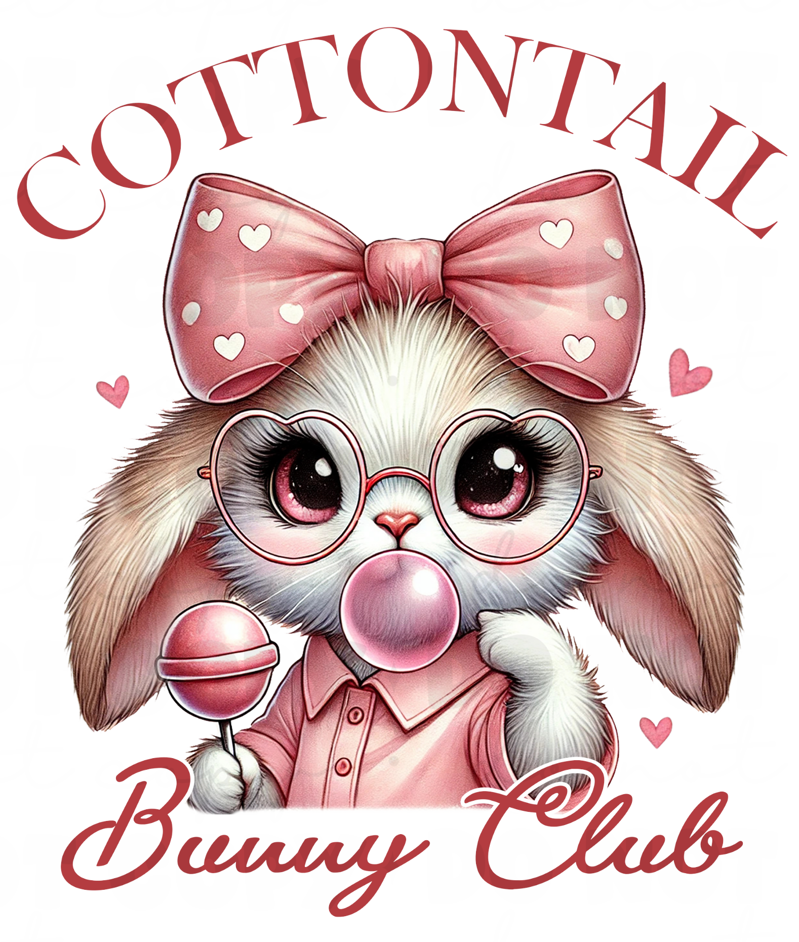 Cottontail Bunny Club DTF Transfer