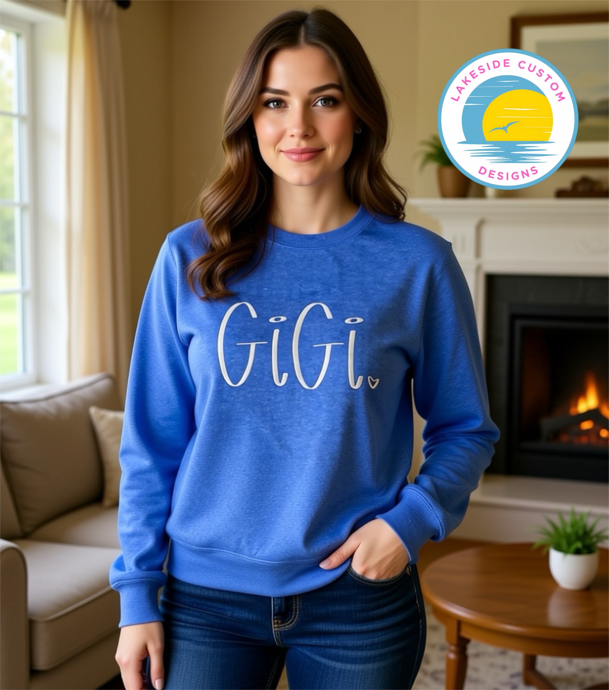 GiGi Embroidered Crewneck Sweatshirt