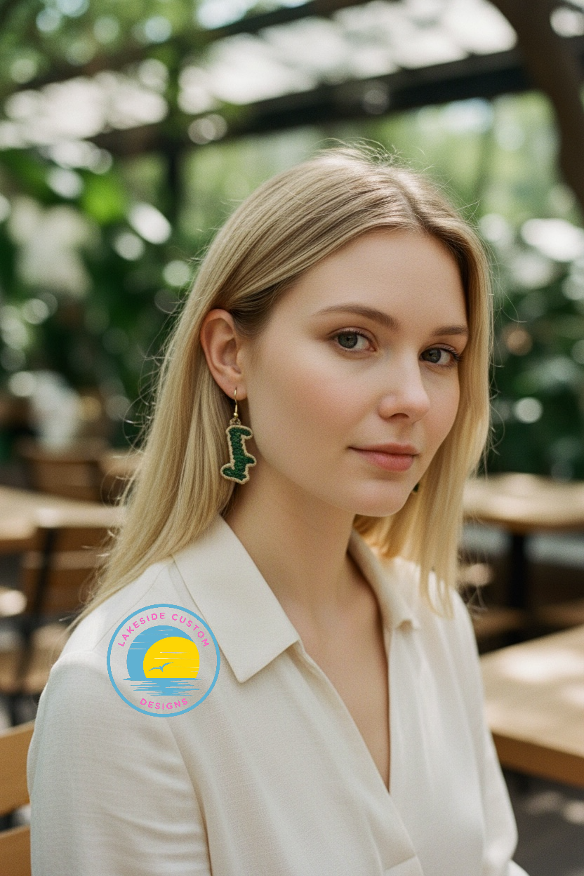 Lucky Embroidered Earrings