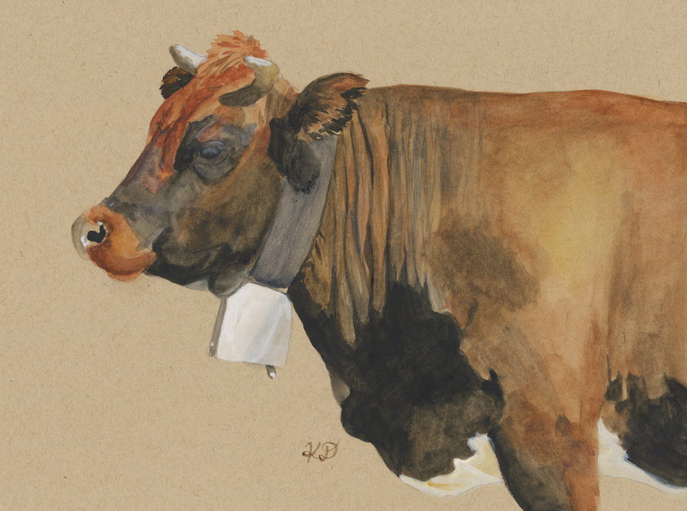 Tux-Zillertal Cow - Print