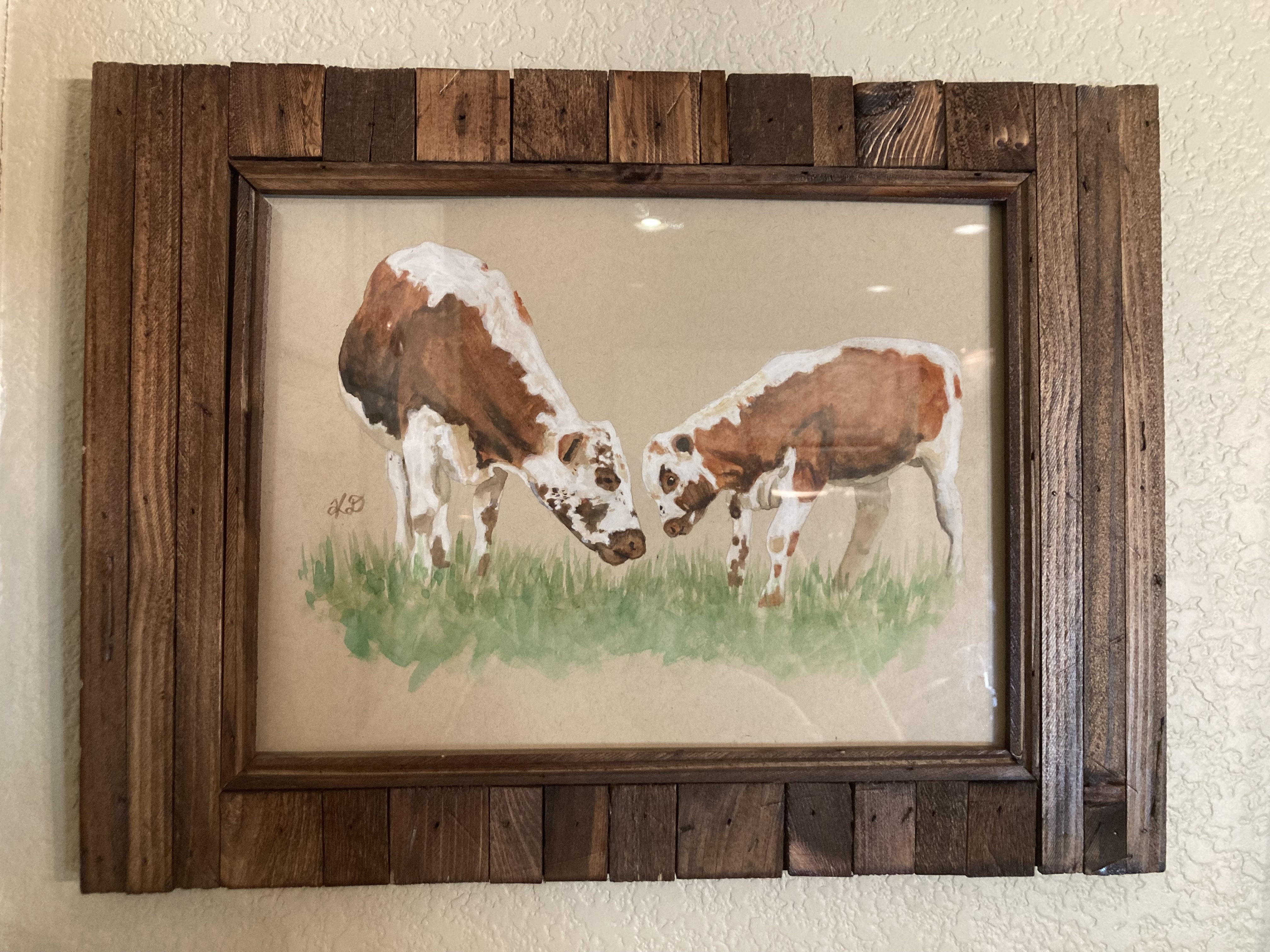Irish Moiled Mother and Calf - Original
